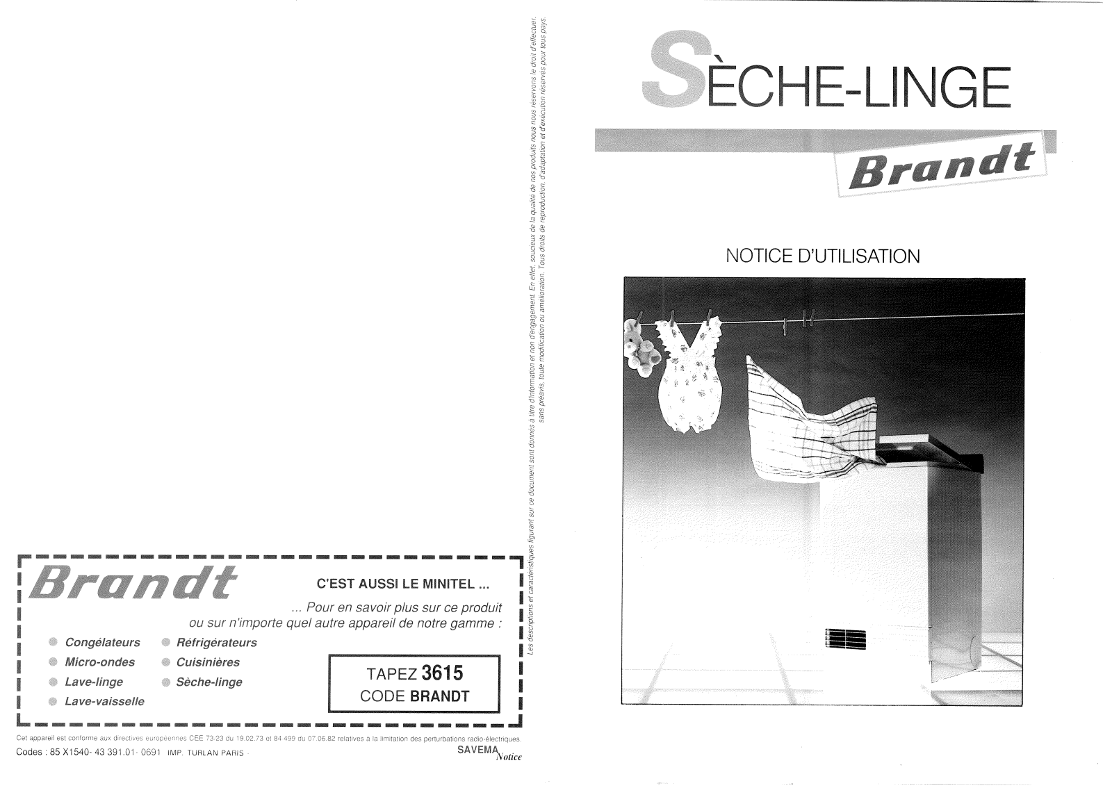 BRANDT SL855 User Manual