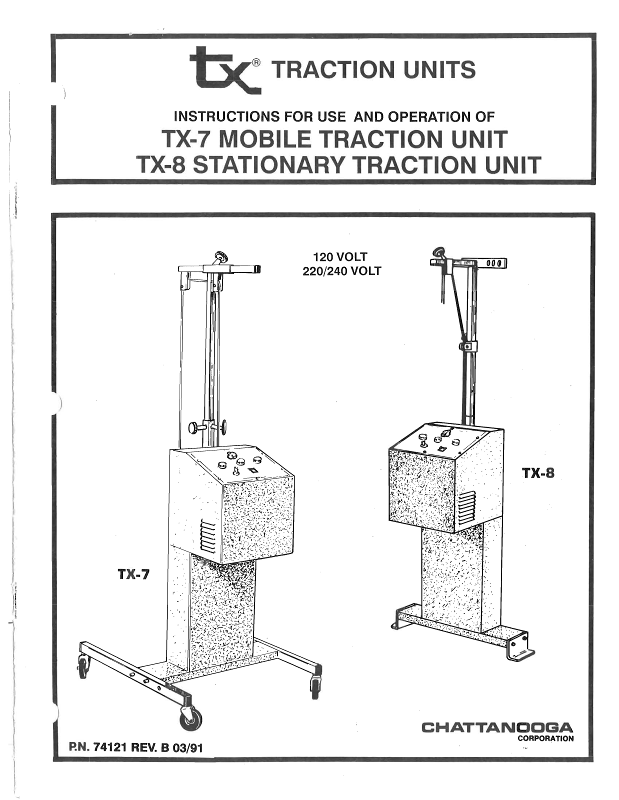 Chattanooga TX7, TX8 Service Manual