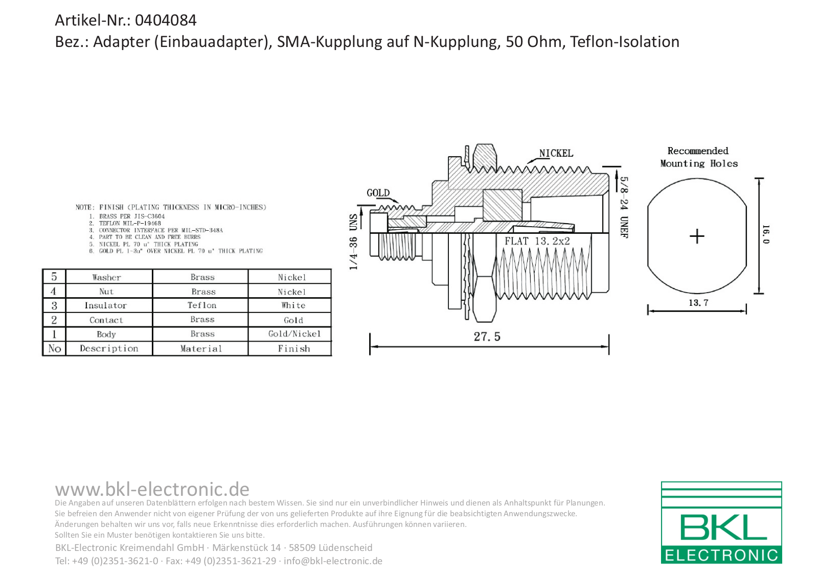 BKL BKL 0404084 Datasheet - ManualMachine.com