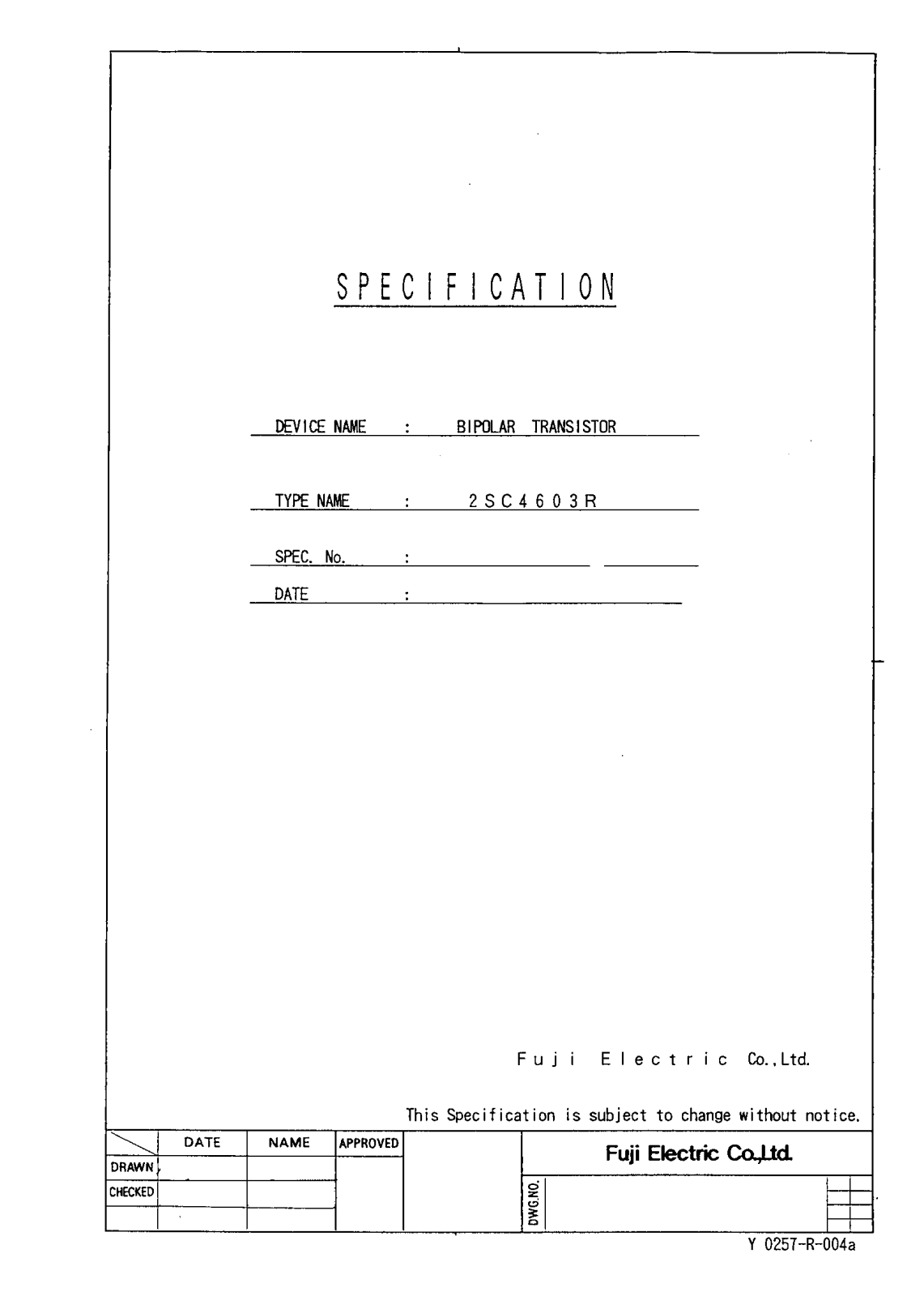 Datasheet 2SC4603R Datasheet (CALLM) - ManualMachine.com