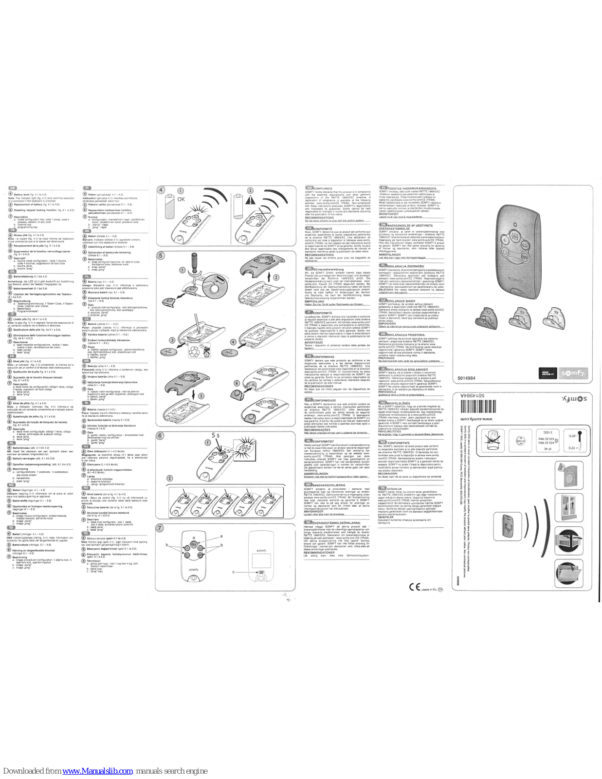 SOMFY 5014984,F880D10D User Manual