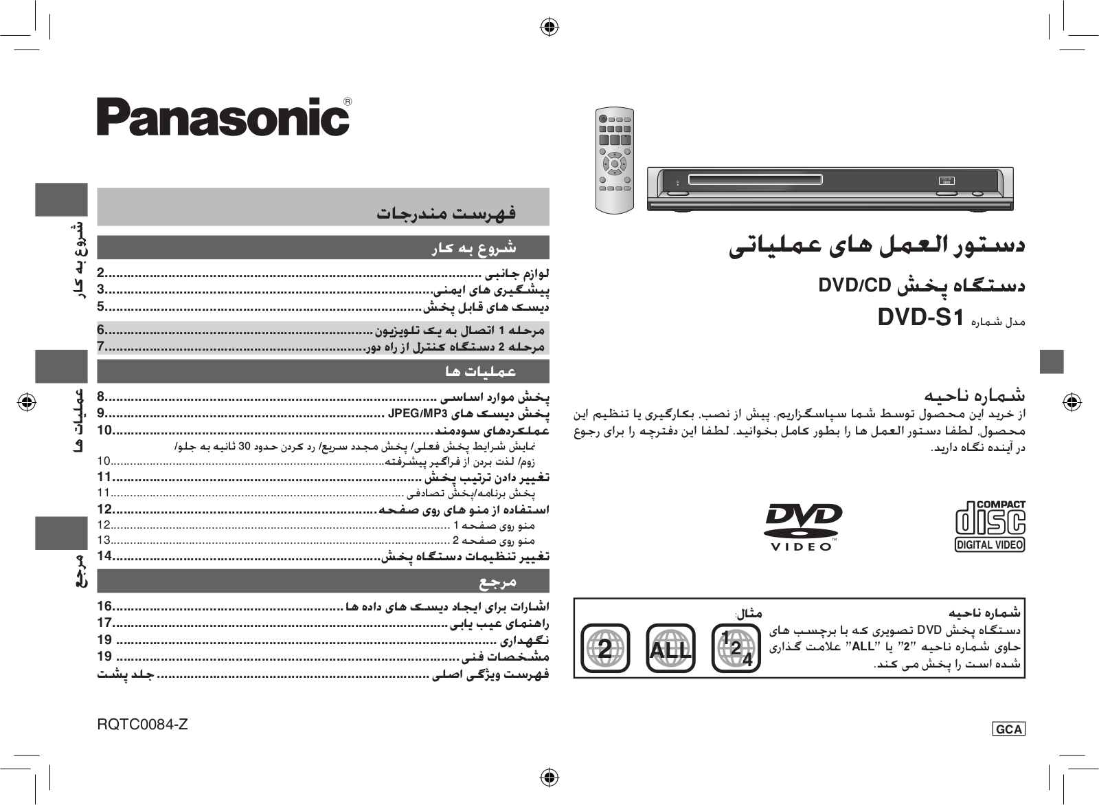 Panasonic DVD-S1 User Manual