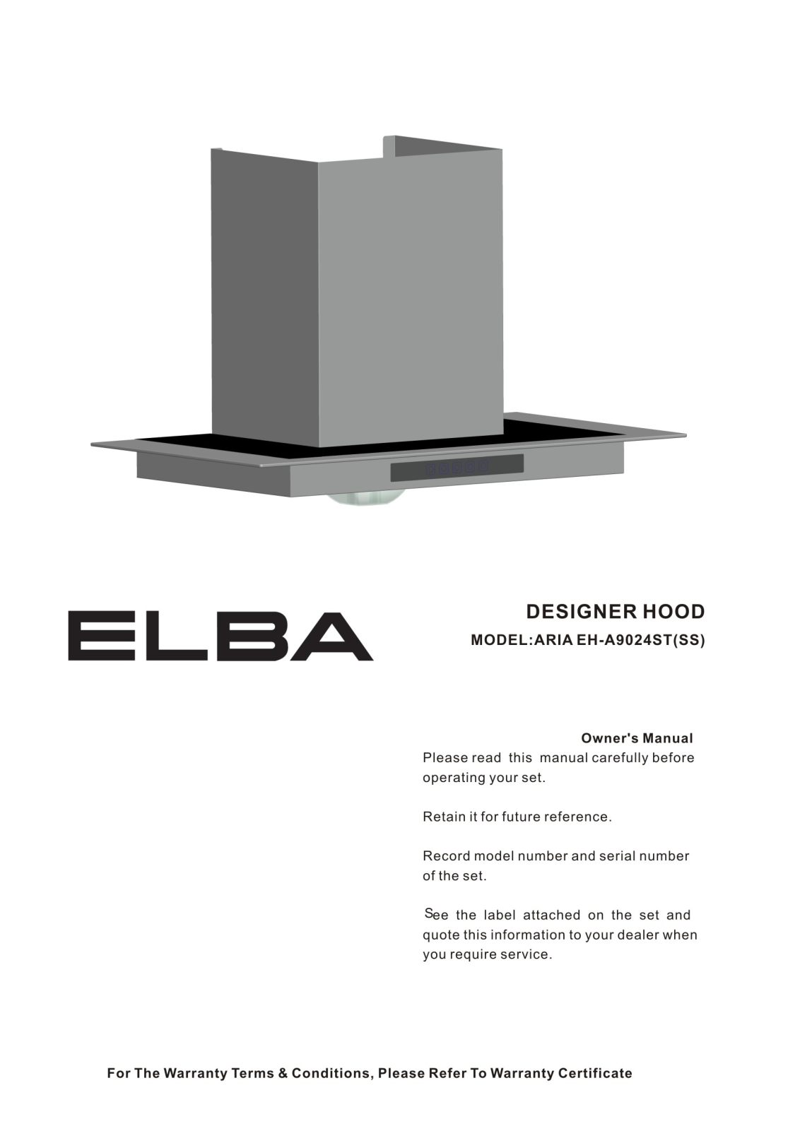 Elba EH-A9024ST, EH-A9024SS User Manual