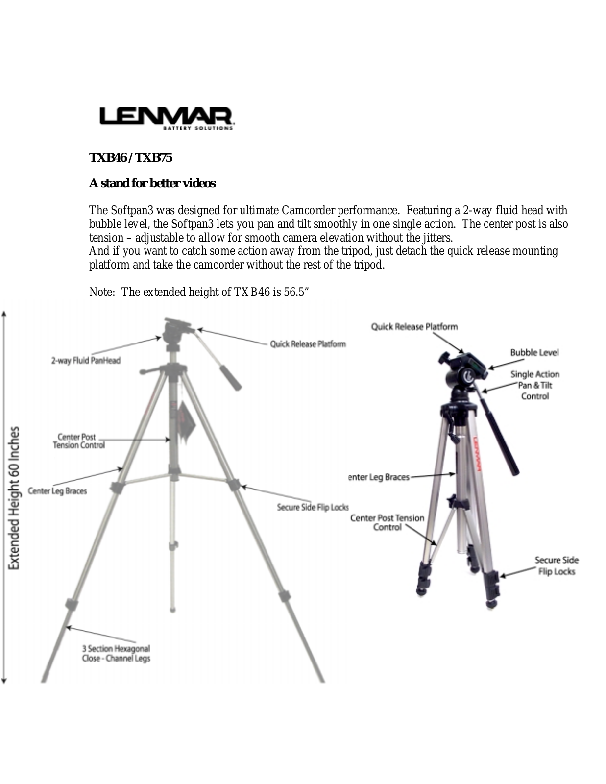 Lenmar Enterprises TXB46, TXB75 User Manual