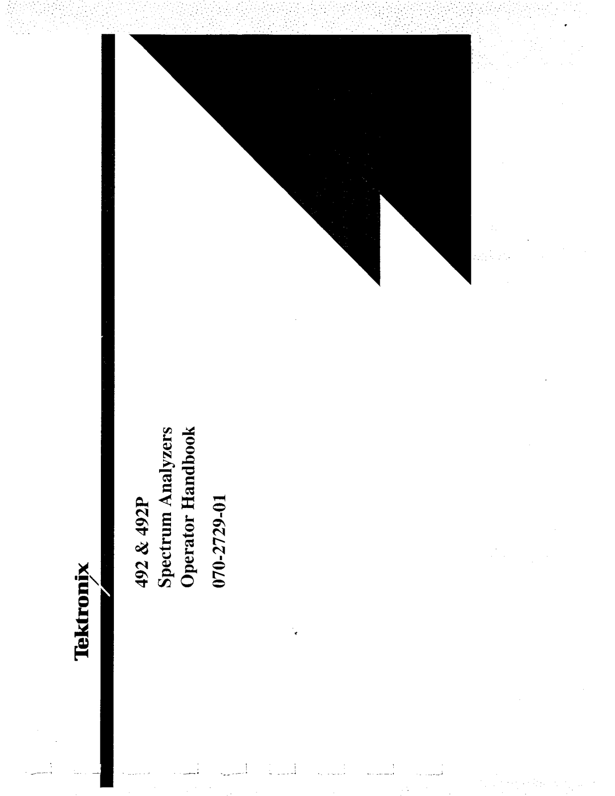 Tektronix 492P, 492 User Manual