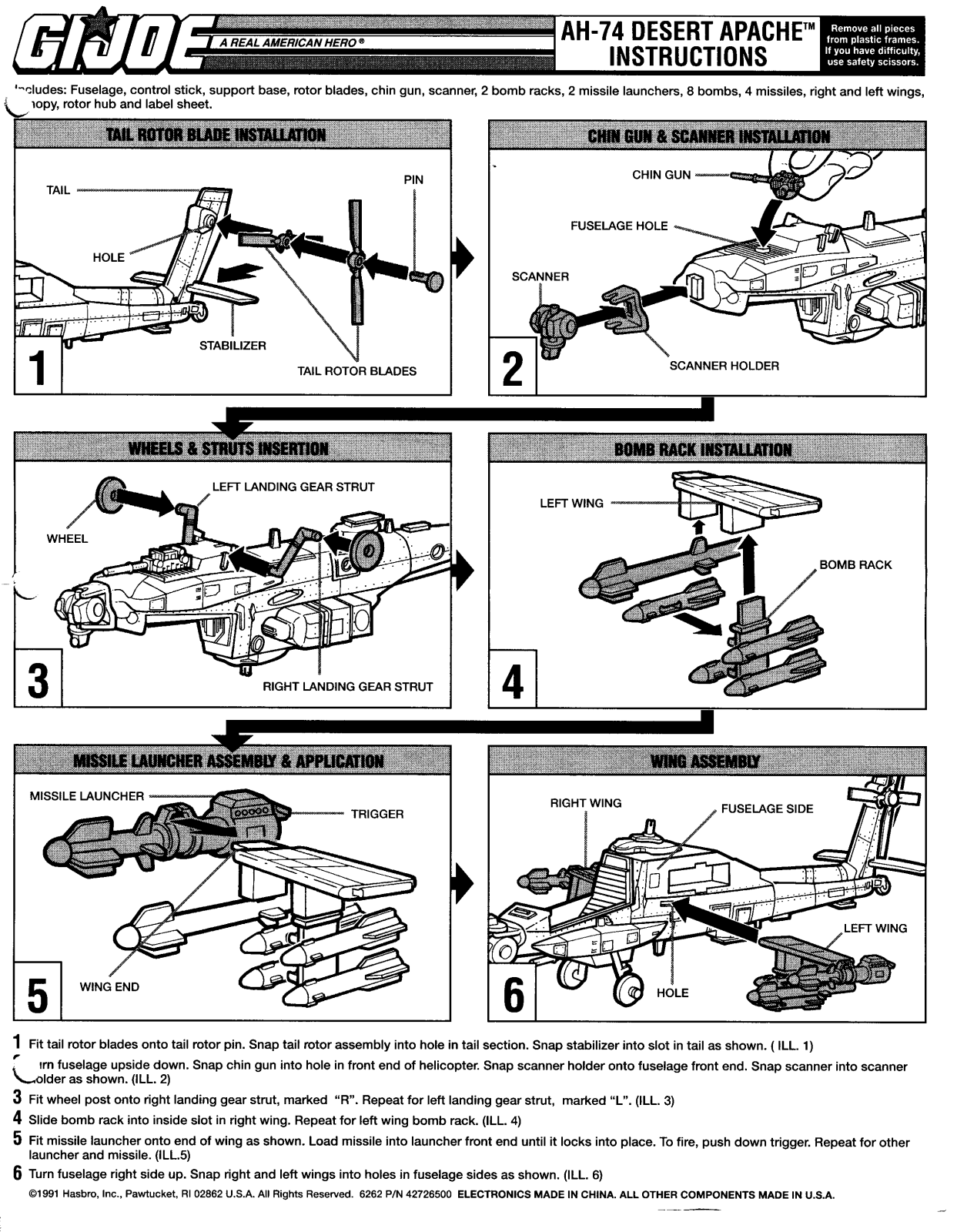 HASBRO GIJoe AH74 Desert Apache User Manual