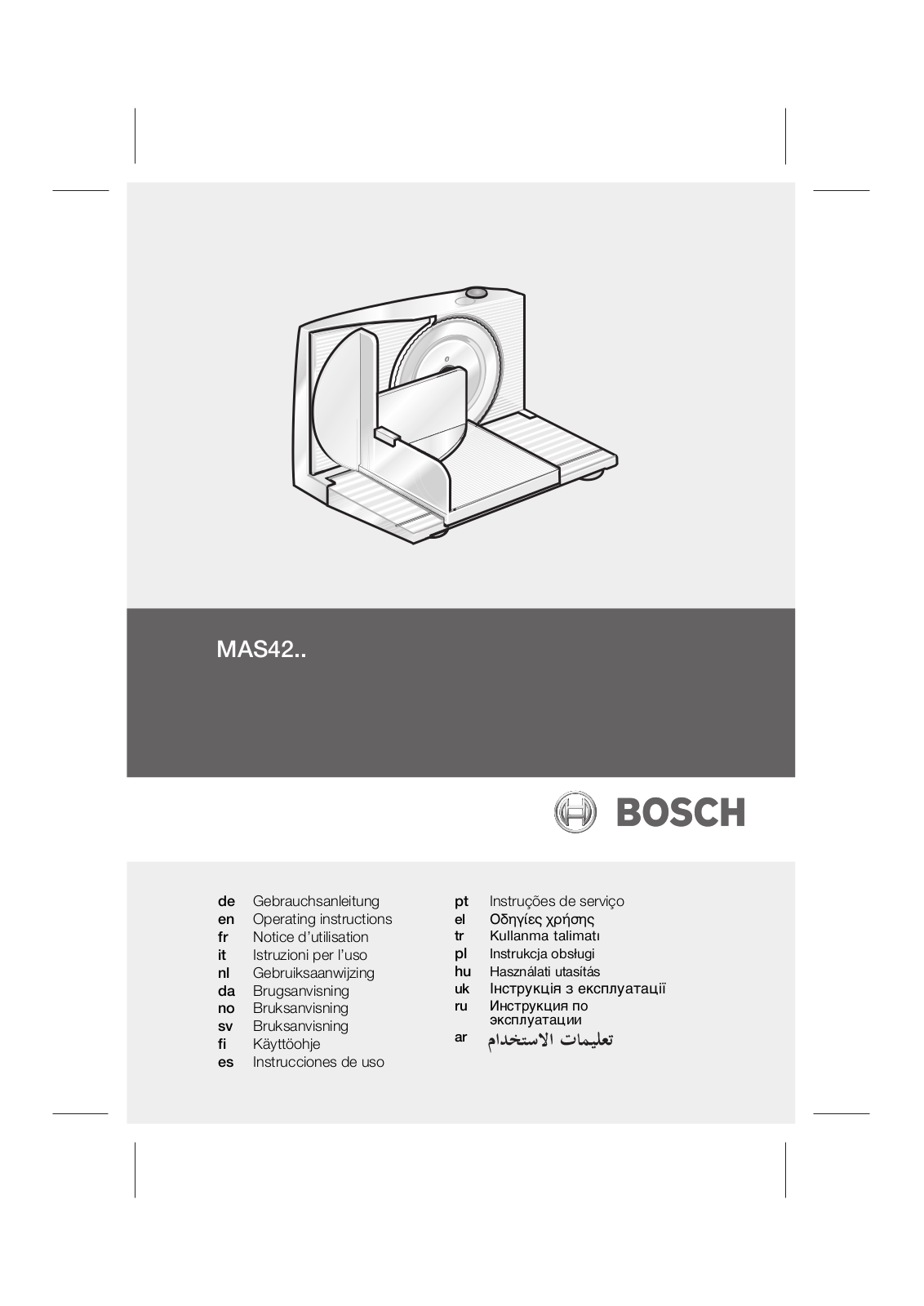 Bosch MAS 4201N User Manual