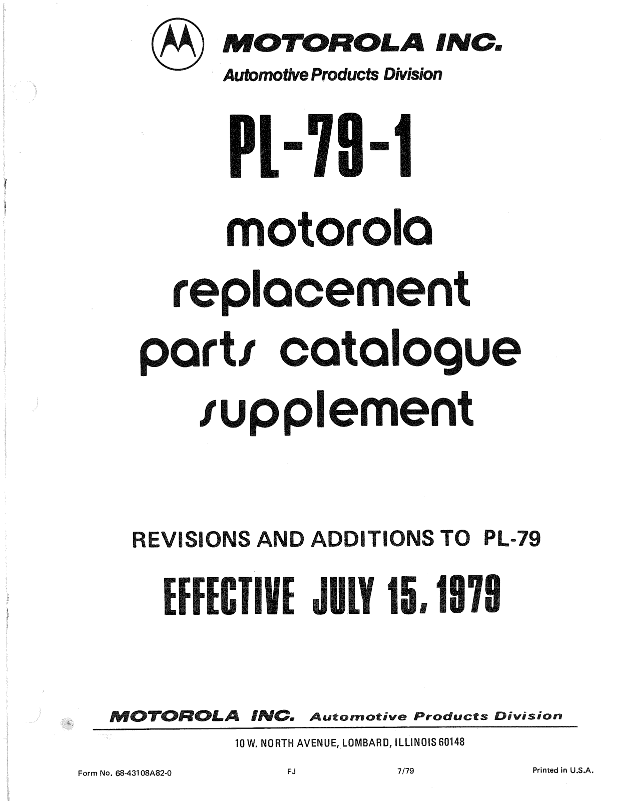 Moth Audio PL-79 Service manual