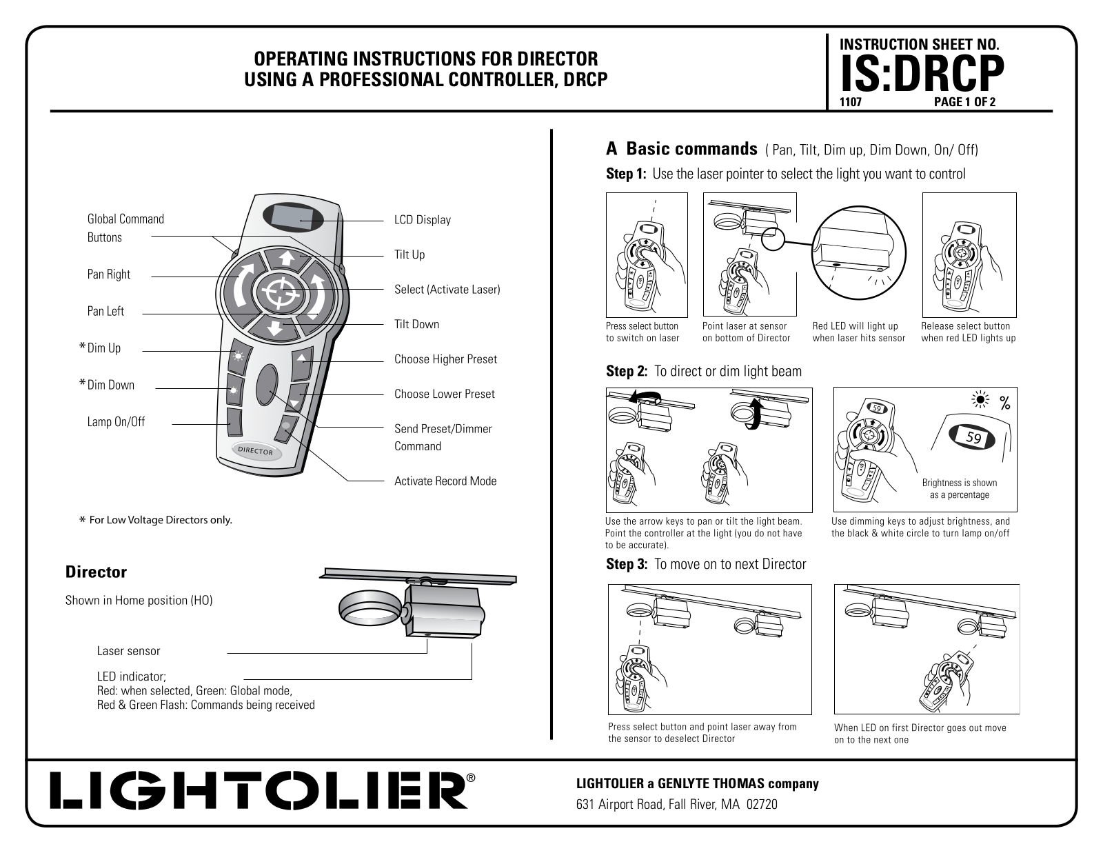 Lightolier DRCP User Manual