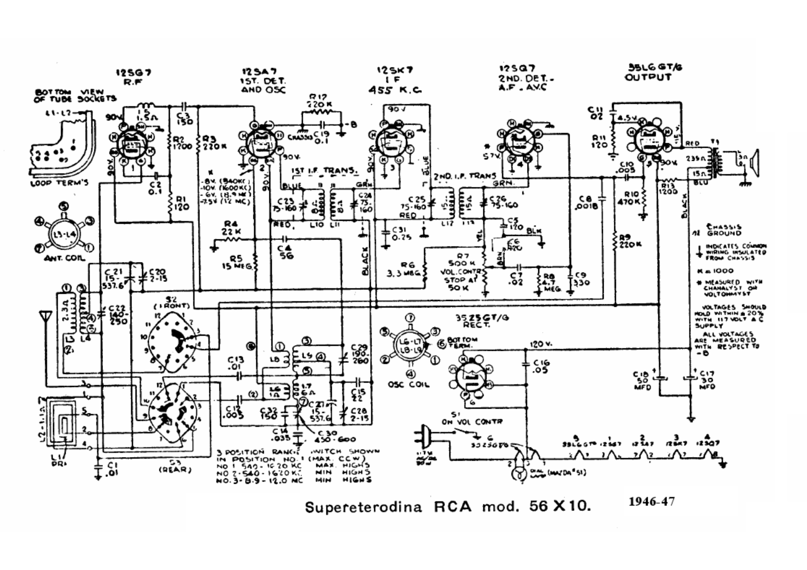 RCA 56x10 schematic