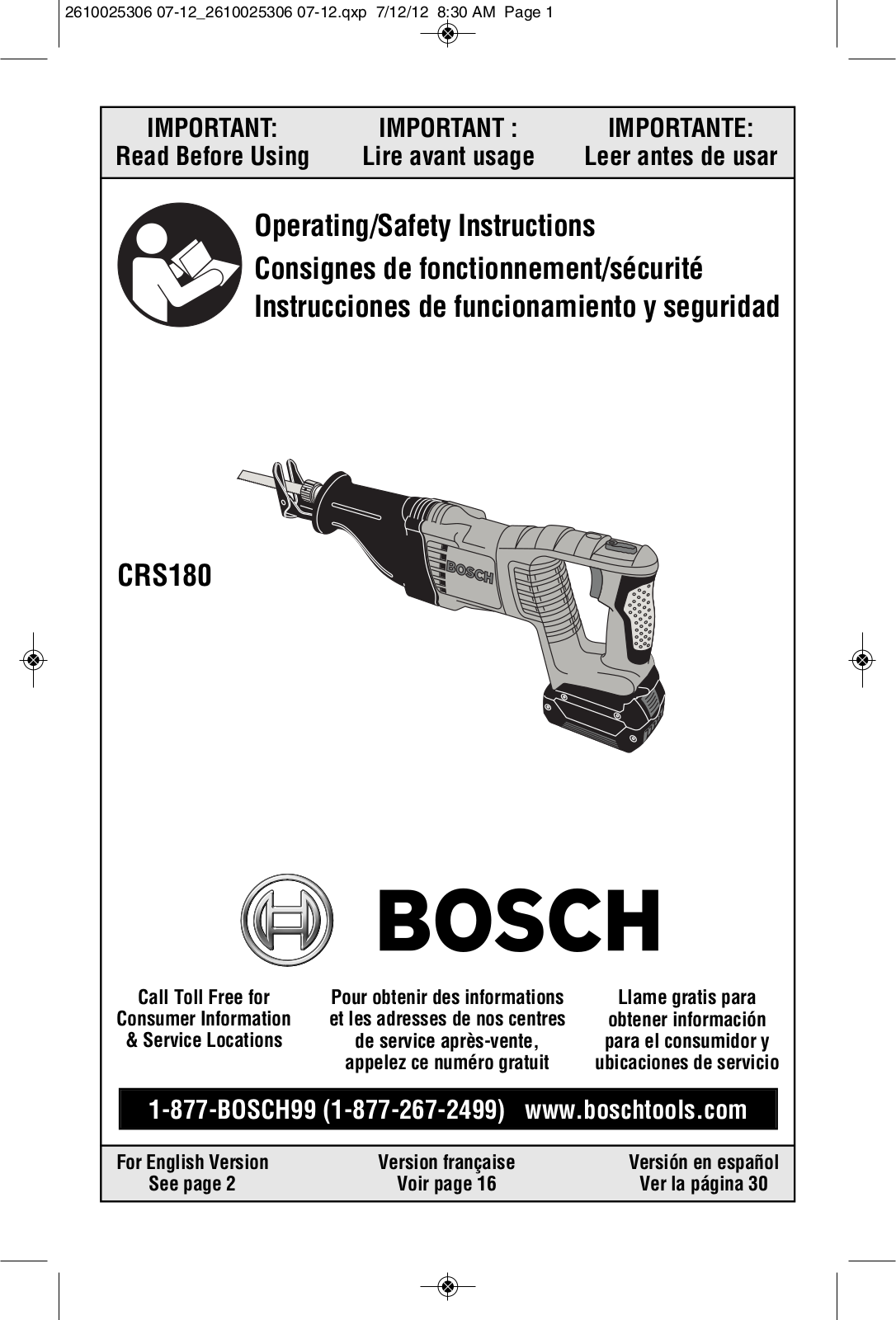 Bosch Power Tools CLPK431-181 User Manual