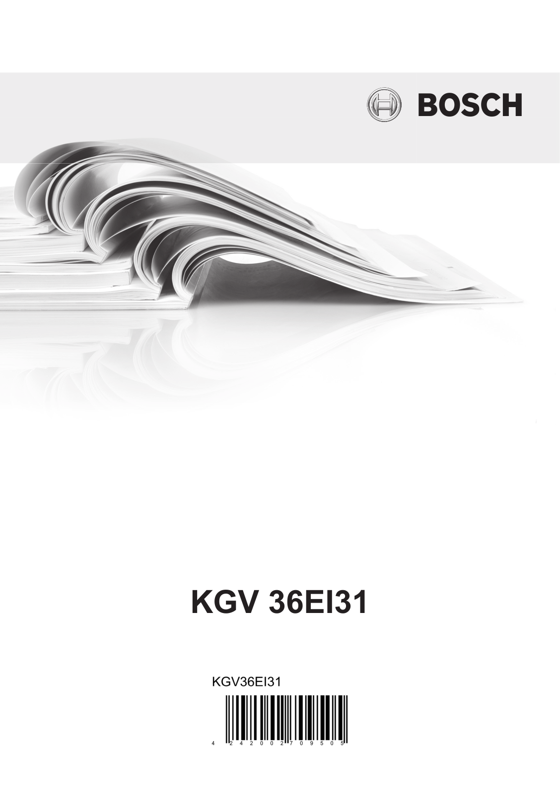 Bosch KGV 36EI31 User Manual