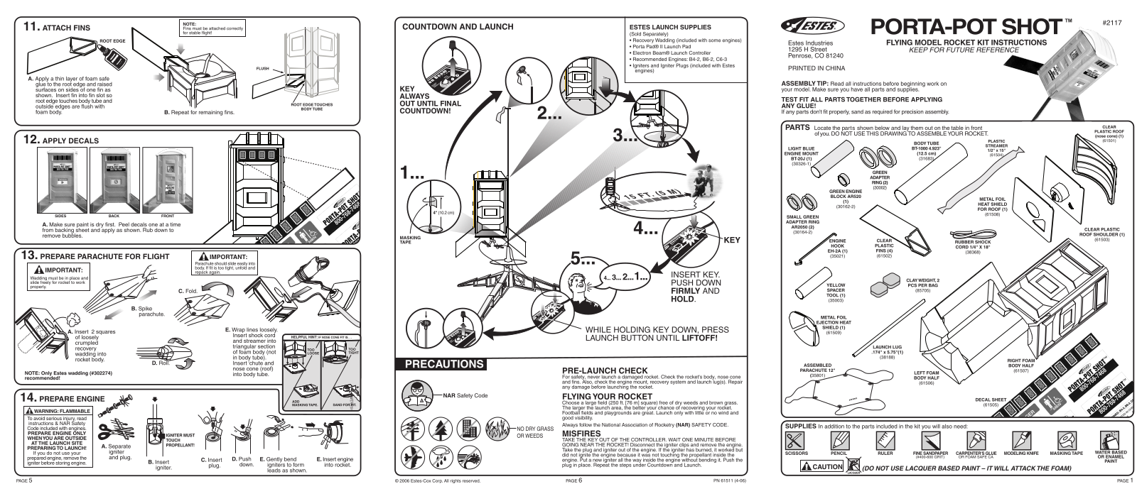 ESTES Porta Pot Shot User Manual