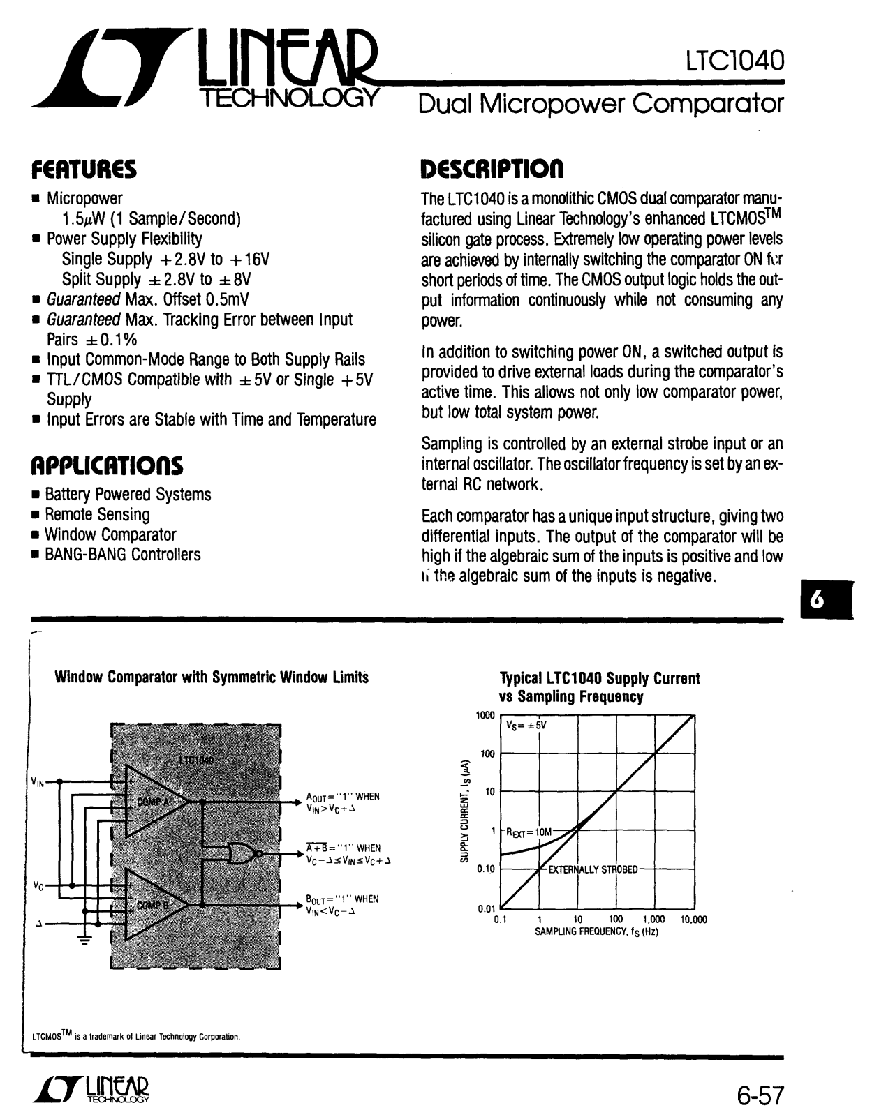 Linear Technology LTC1040 Datasheet