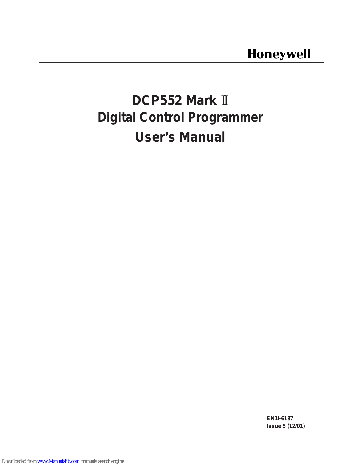 Honeywell DCP552 Mark ΙΙ User Manual