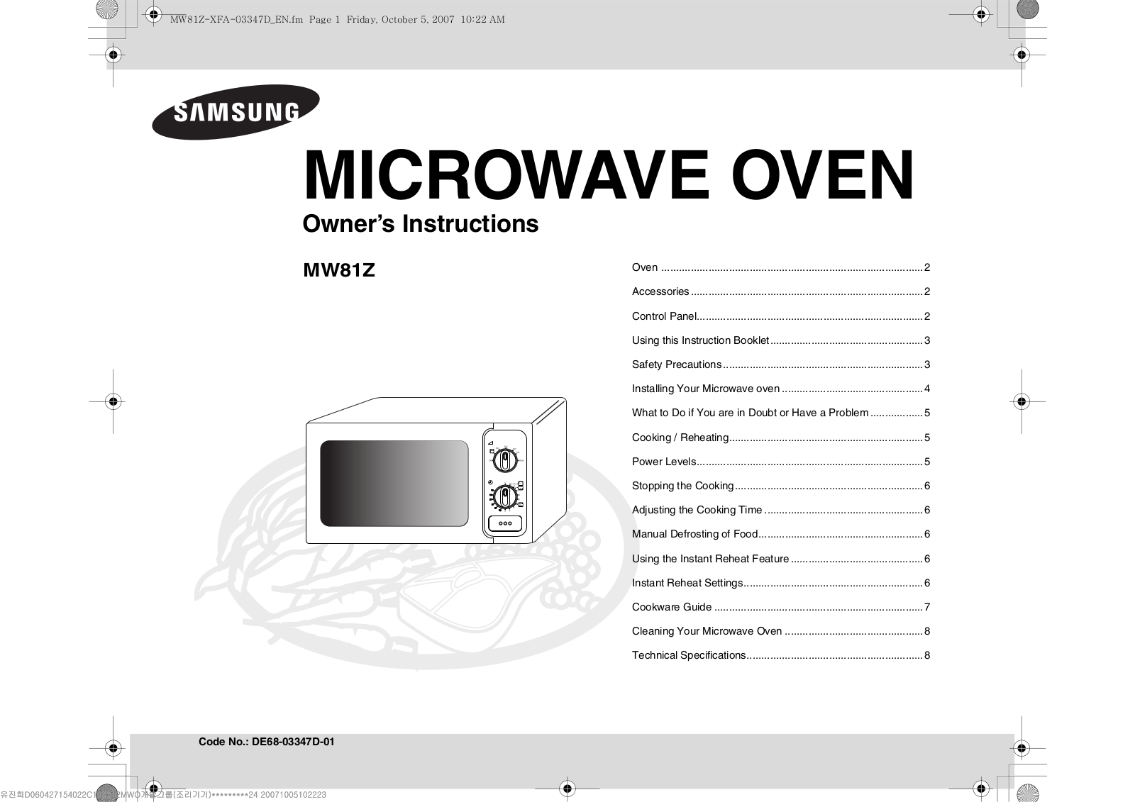 Samsung MW81Z User Manual