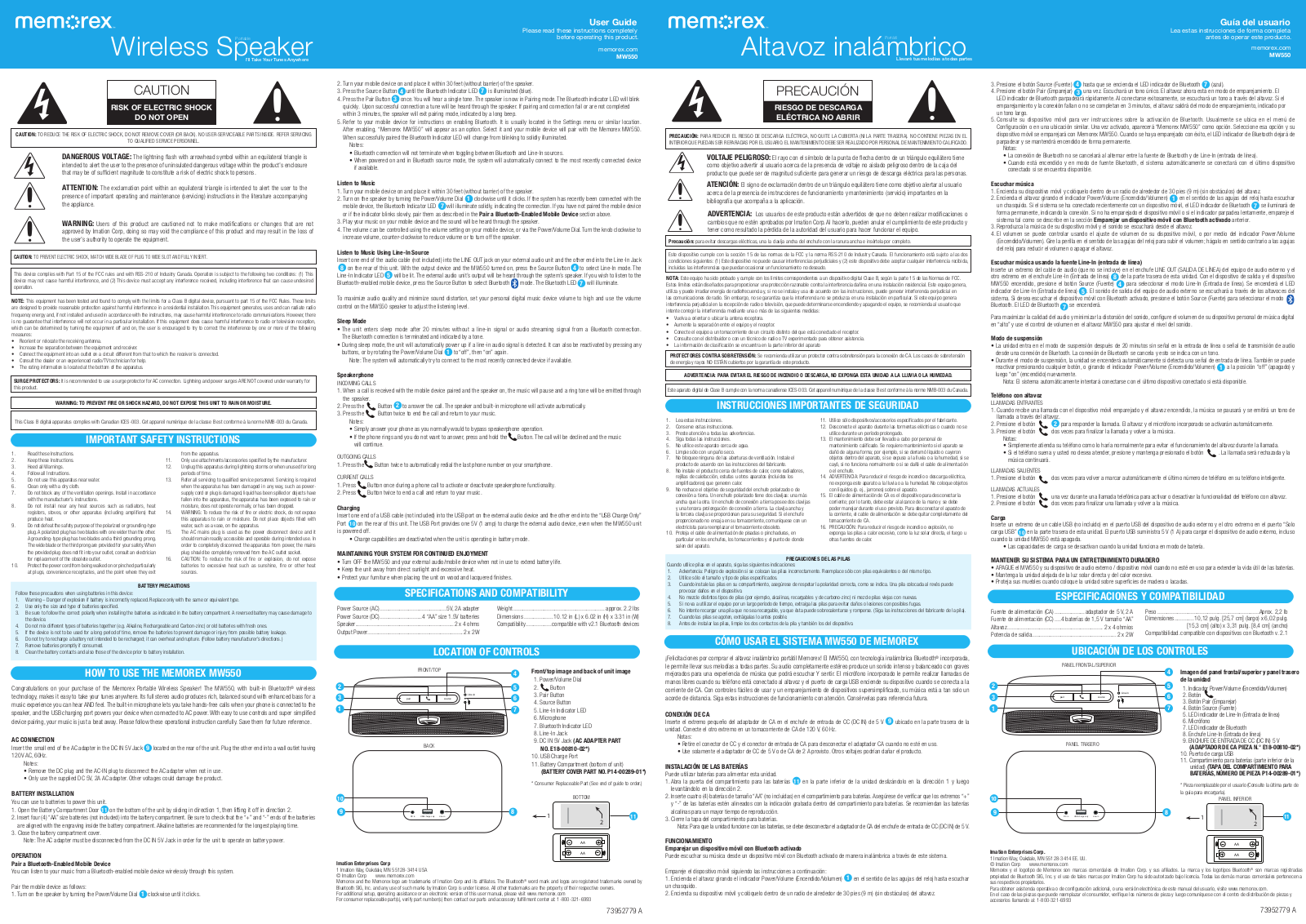 Imation MT550 Users Manual