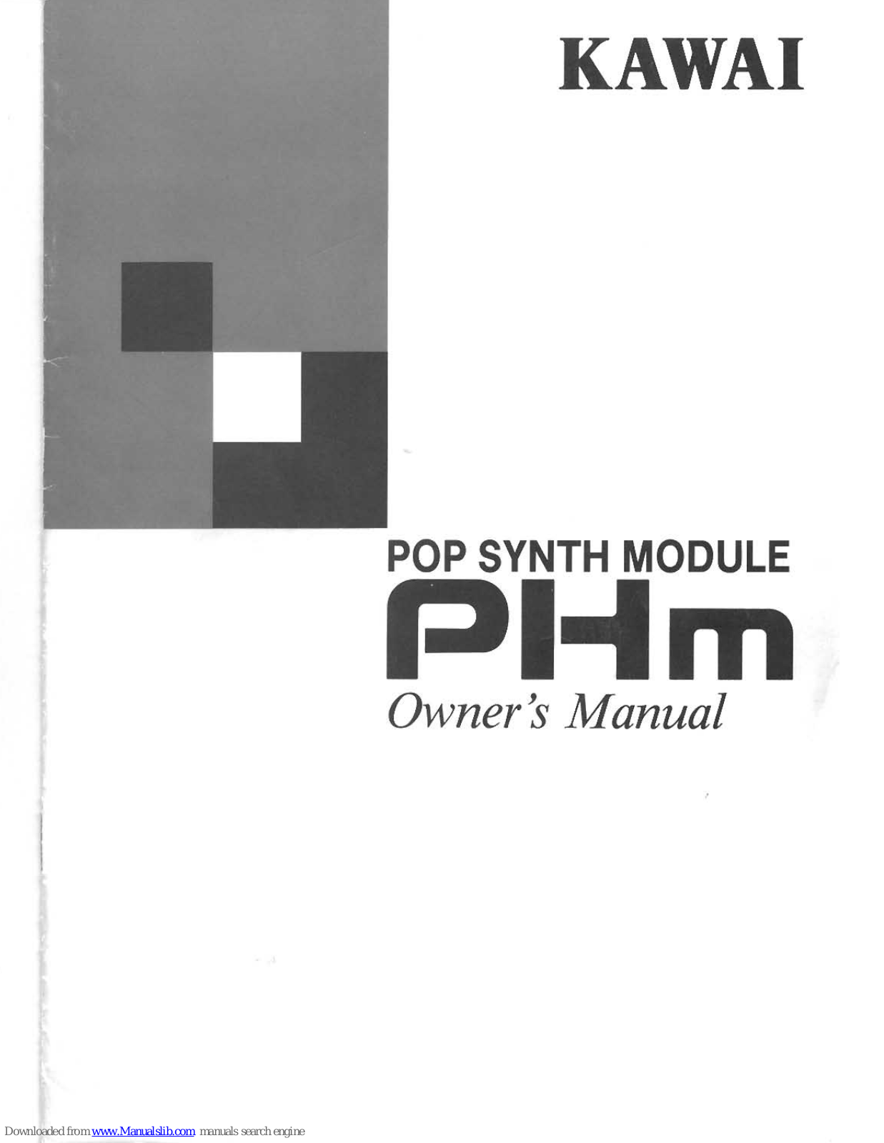 Kawai PHm Pop Synth Module Owner's Manual