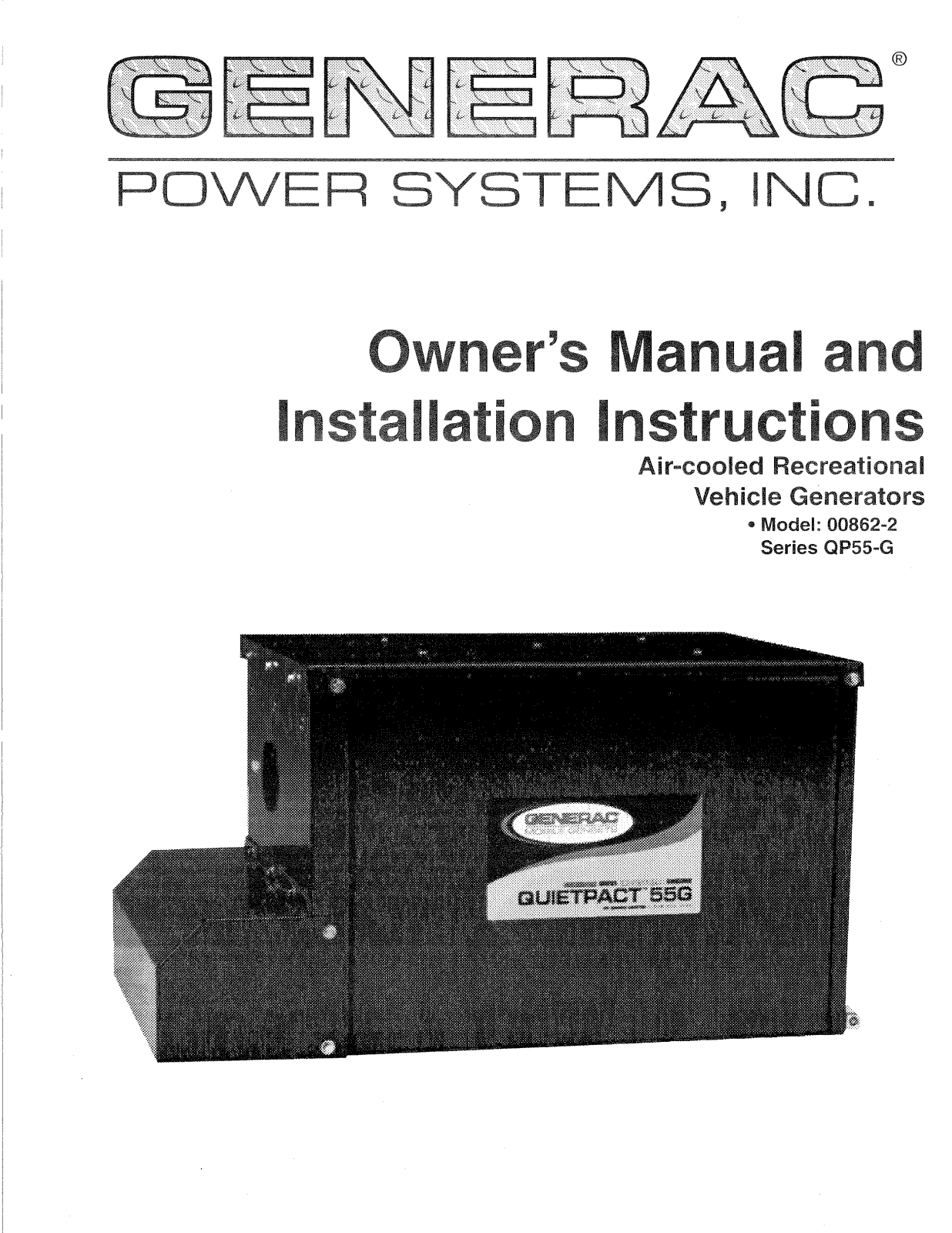 Generac 00862-2 User Manual