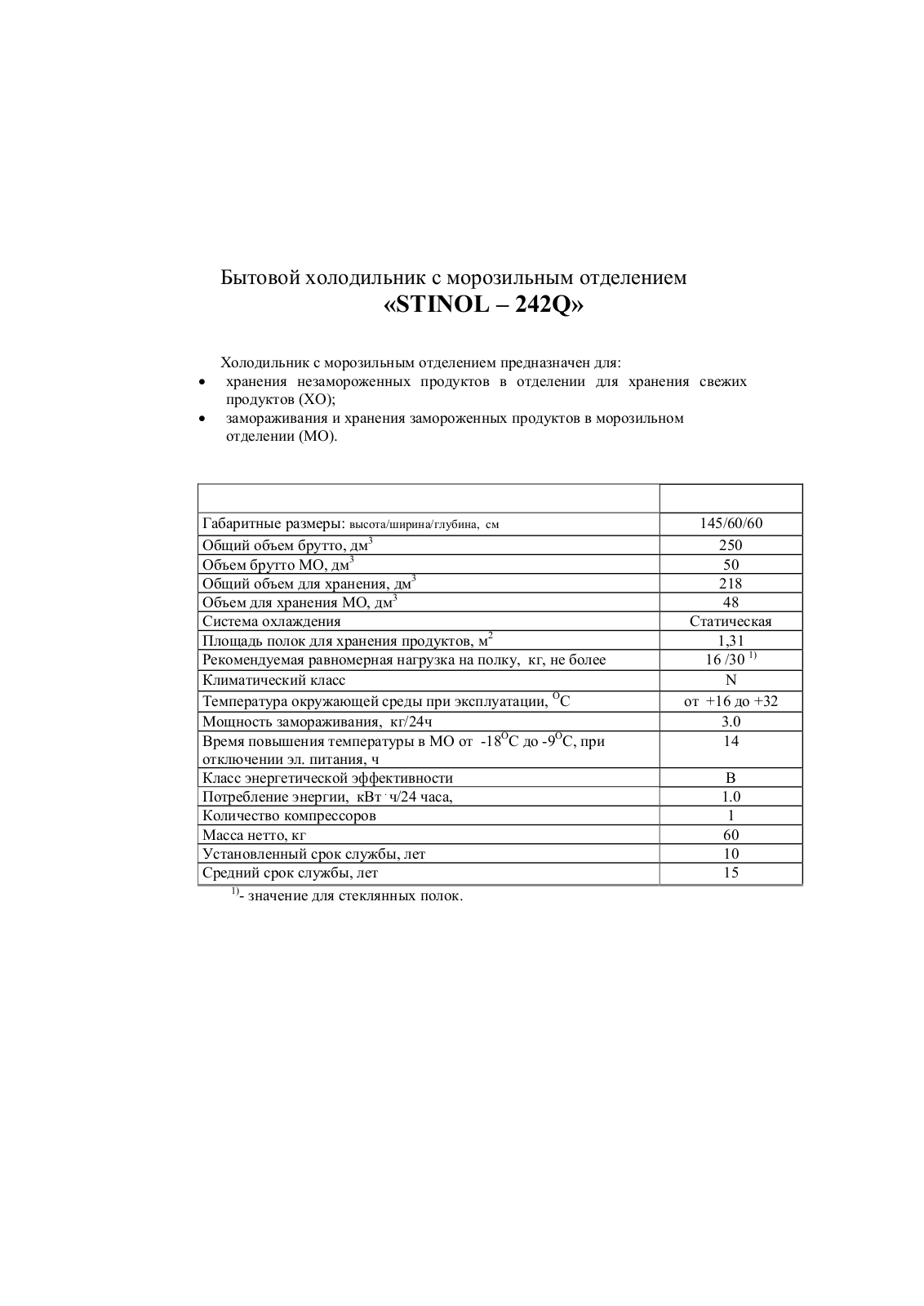 Stinol 242Q User Manual