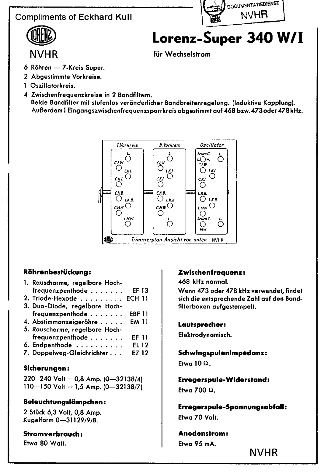 Itt 340w-ac-receiver-1940-sm Service Manual