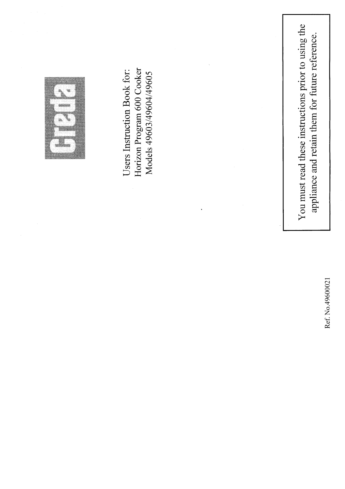 Creda HB49605 User Manual