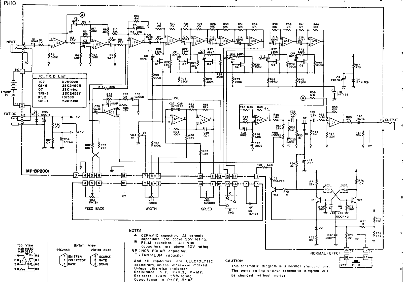 Ibanez ph10 schematic