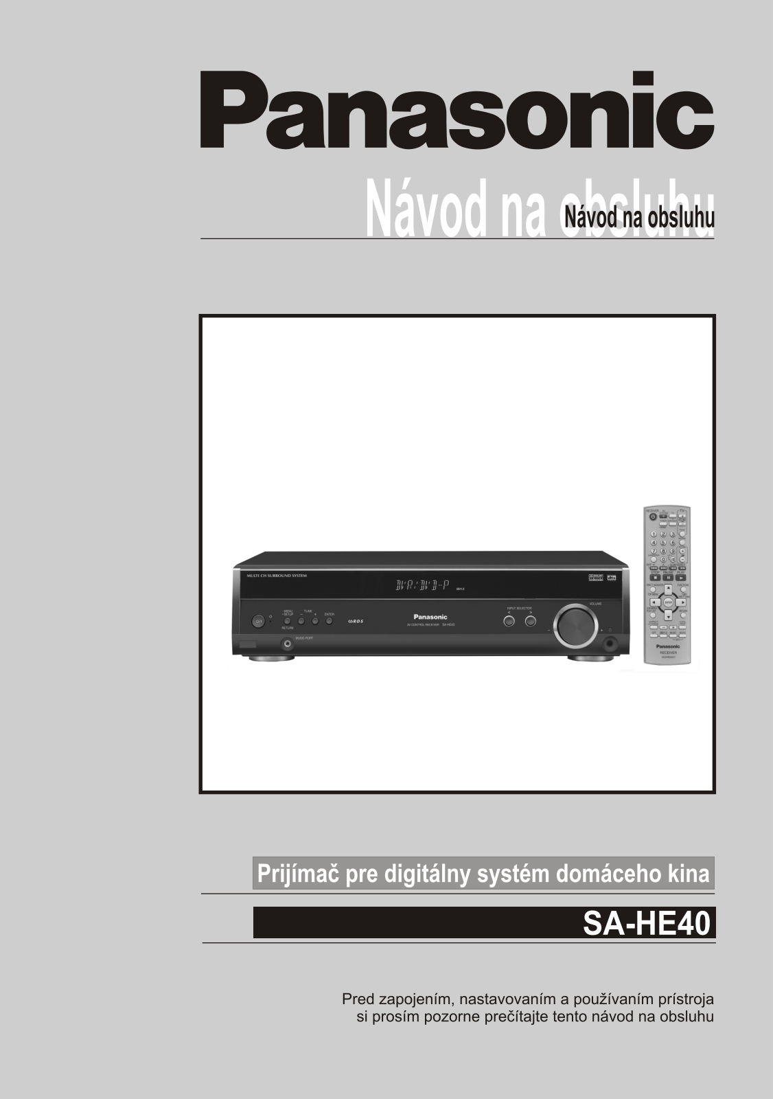 Panasonic SA-HE40 User Manual