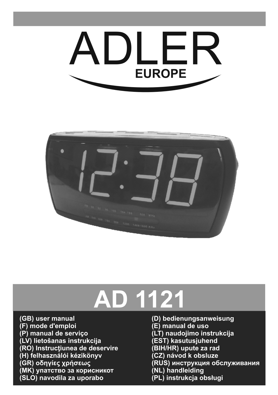 Adler AD 1121 User Manual