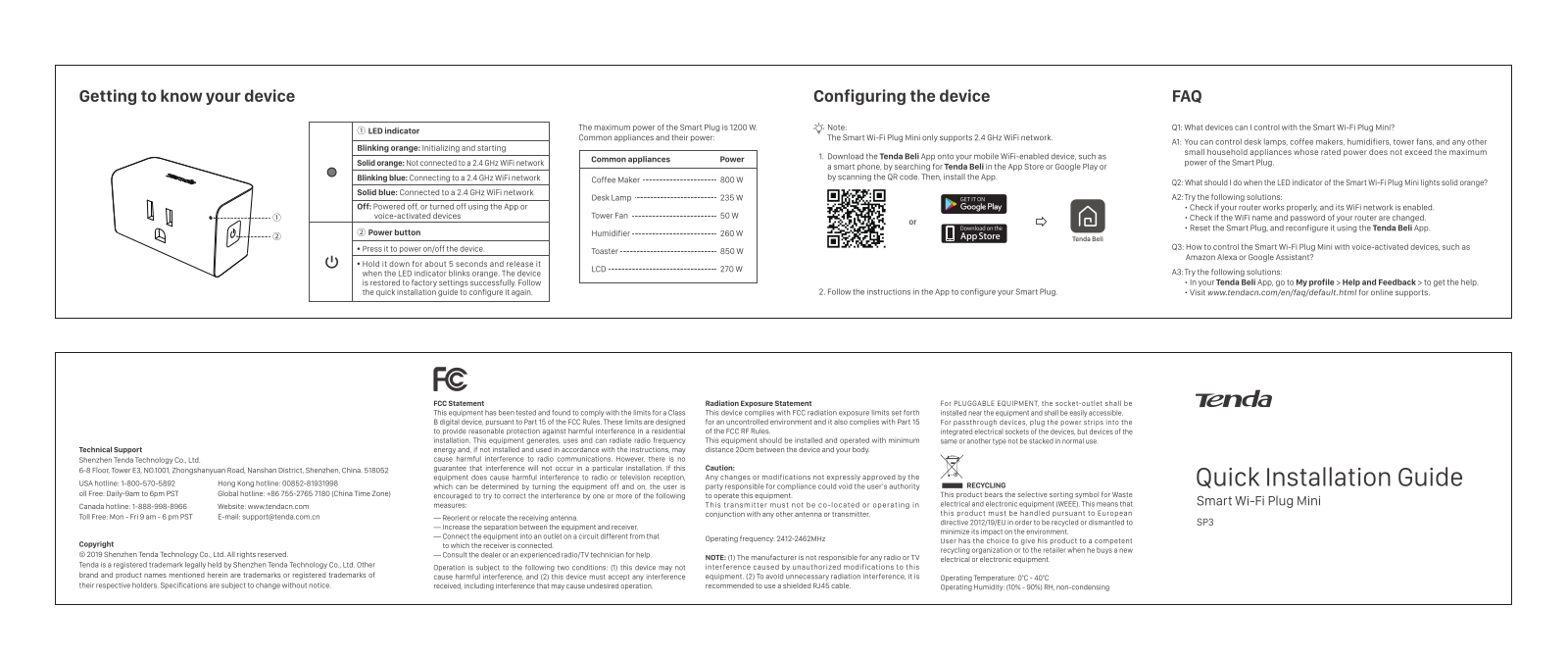 TENDA TECHNOLOGY SP3V1 Users Manual