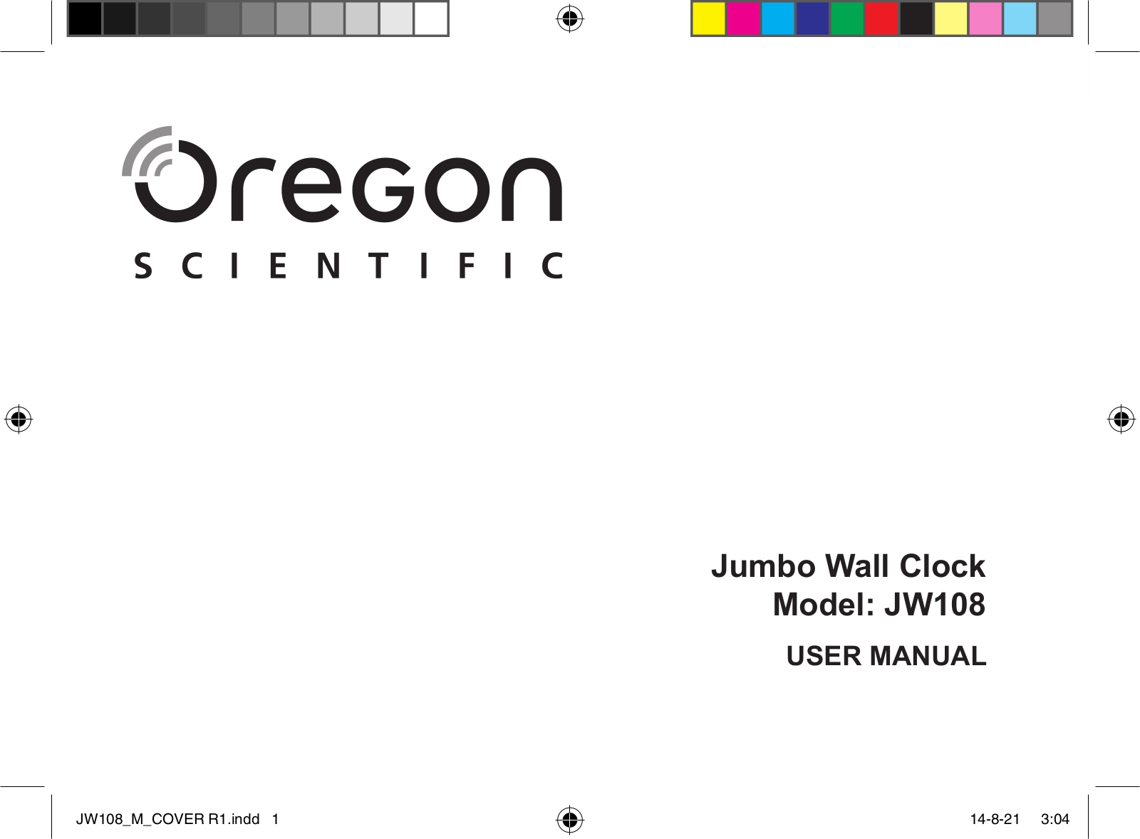 Oregon Scientific JW108 User Manual