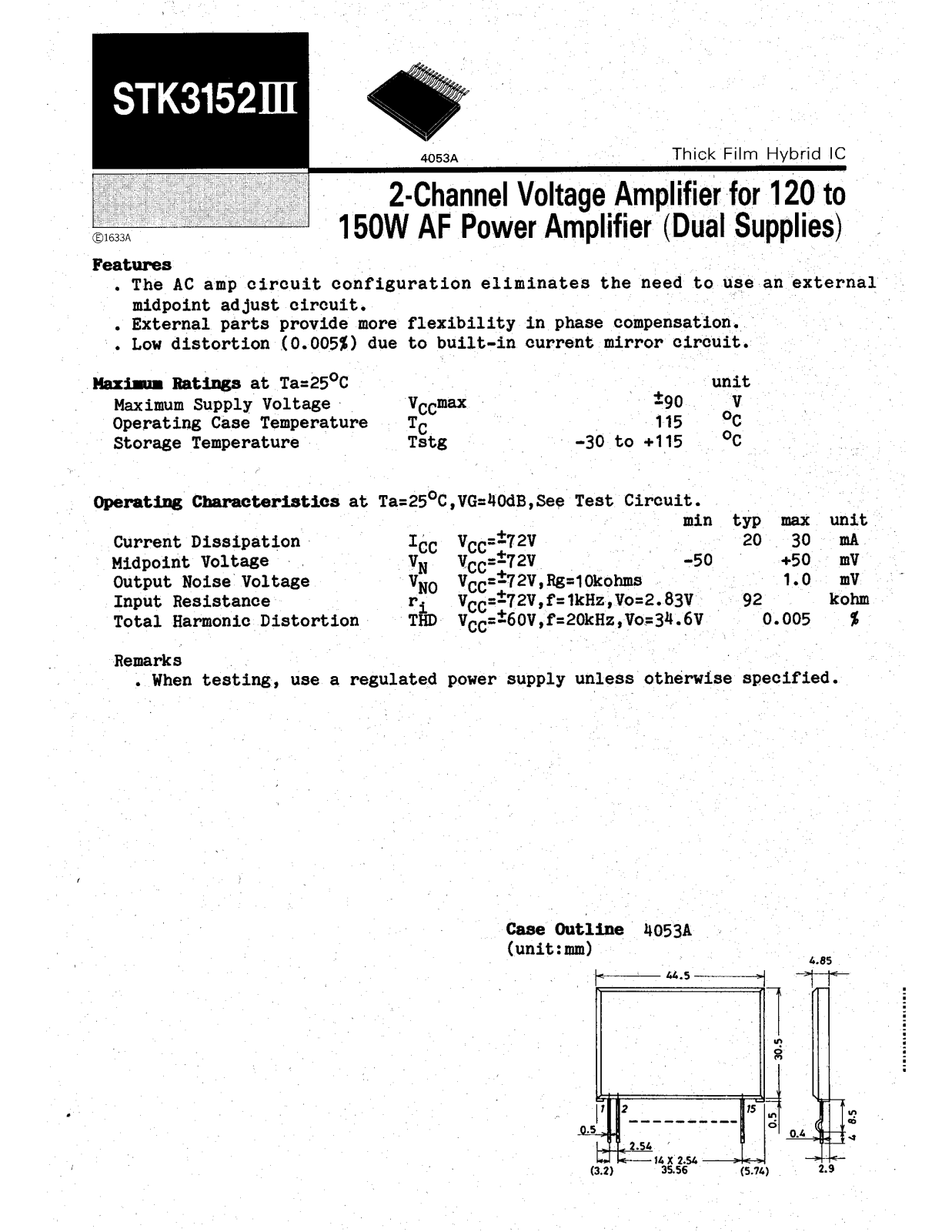 Philips stk3152iii DATASHEETS