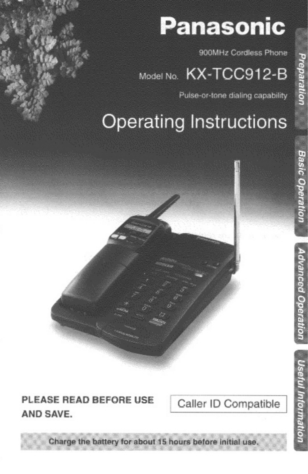 Panasonic KX-TCC912B User Manual