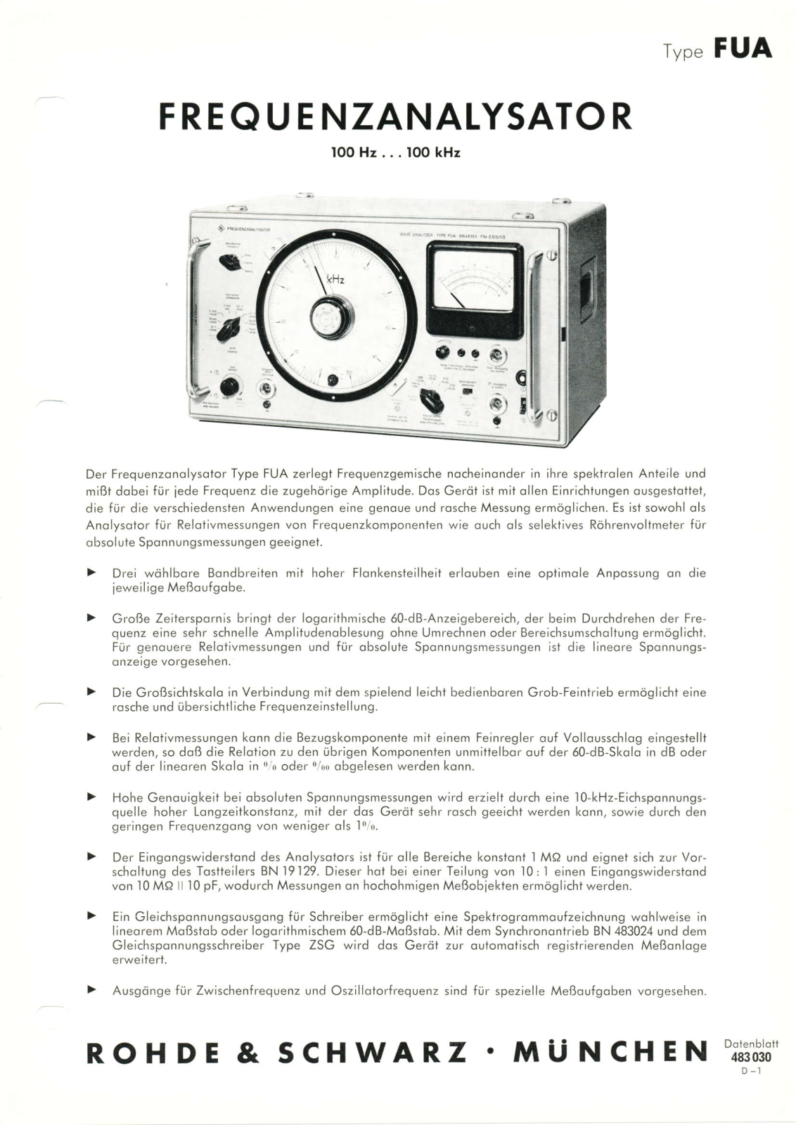 Rohde & Schwarz FUA Datasheet - ManualMachine.com