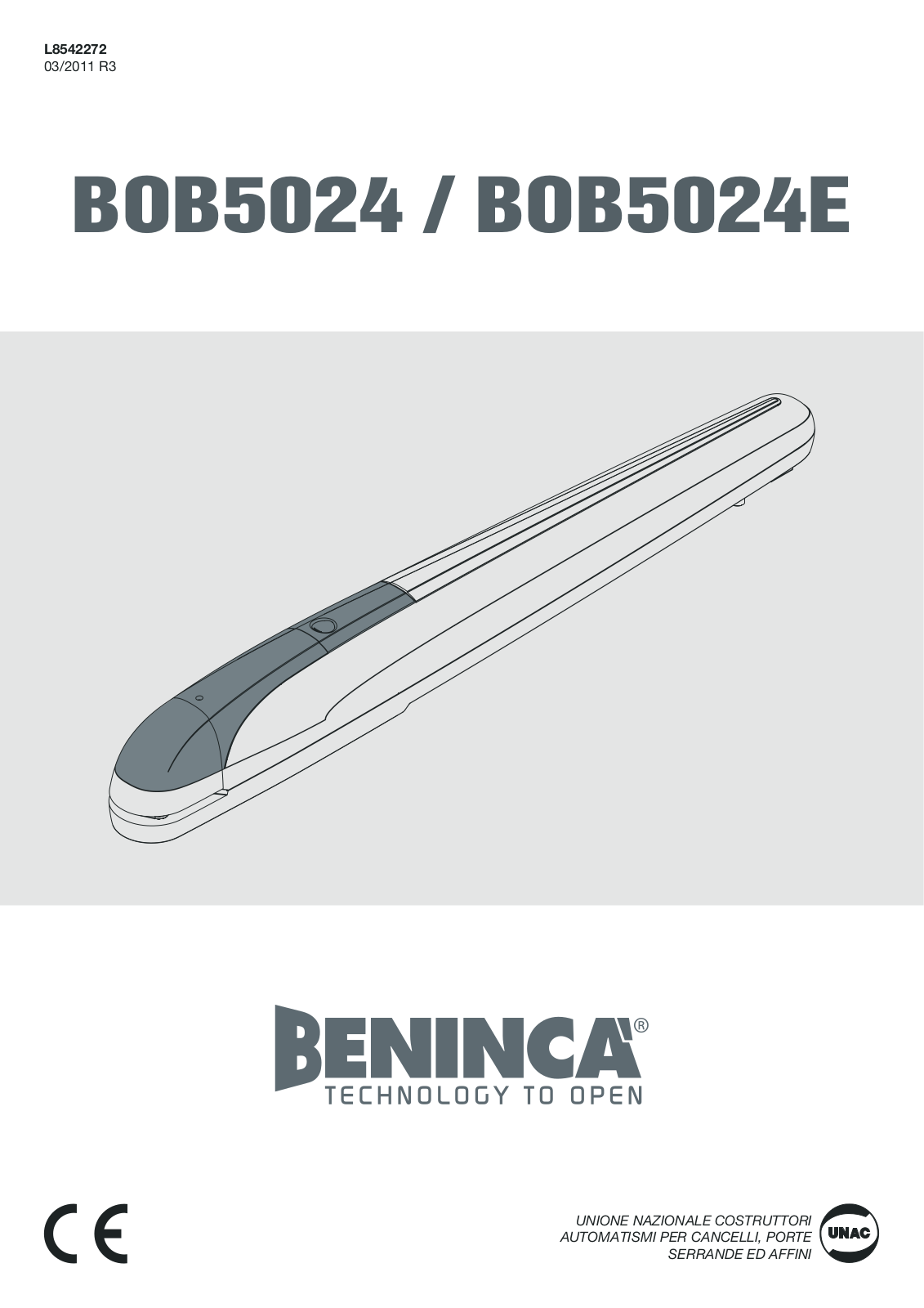 Beninca BOB5024E, BOB5024 User Manual