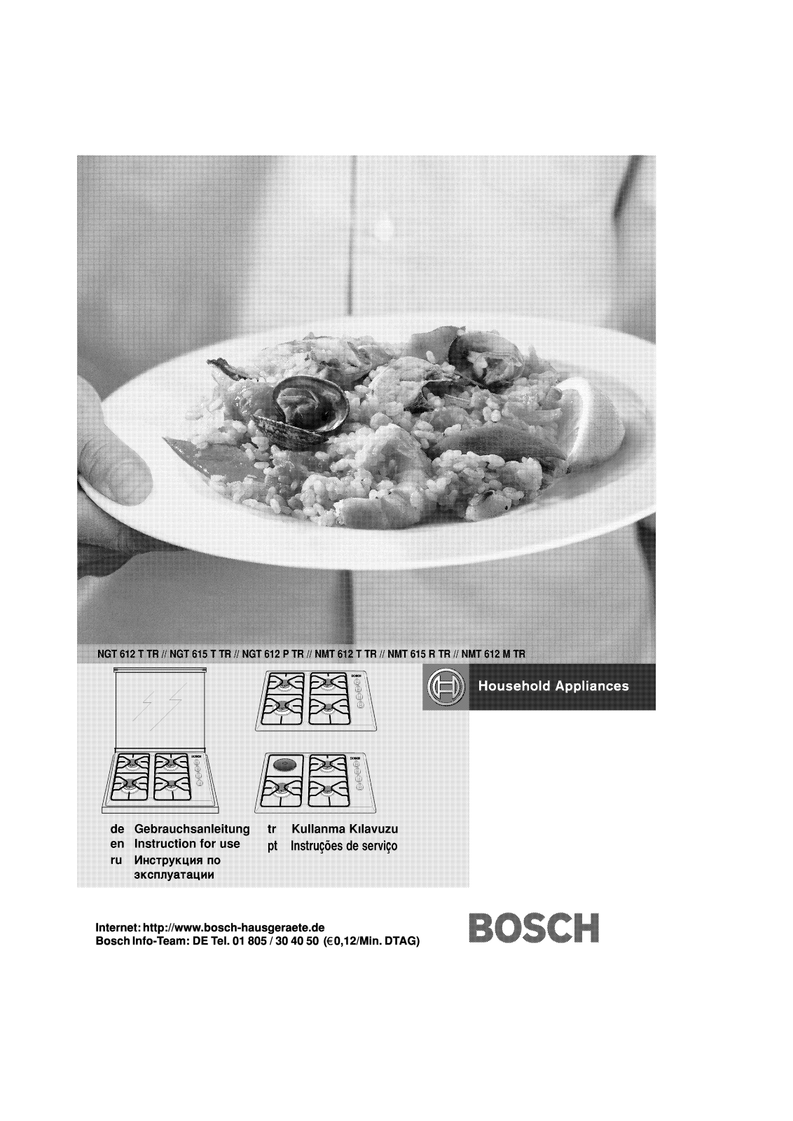 BOSCH NGT615TTR, NGT612, NGT612PTR, NGT612TTR User Manual