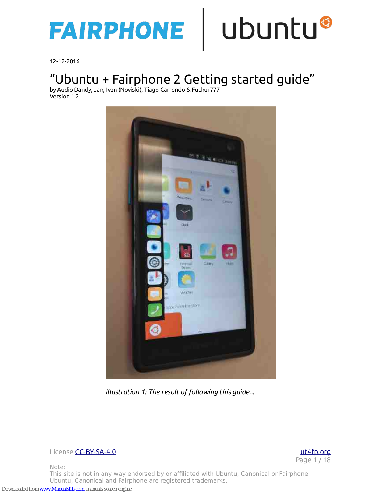 Fairphone faiphone 2 Getting Started Manual