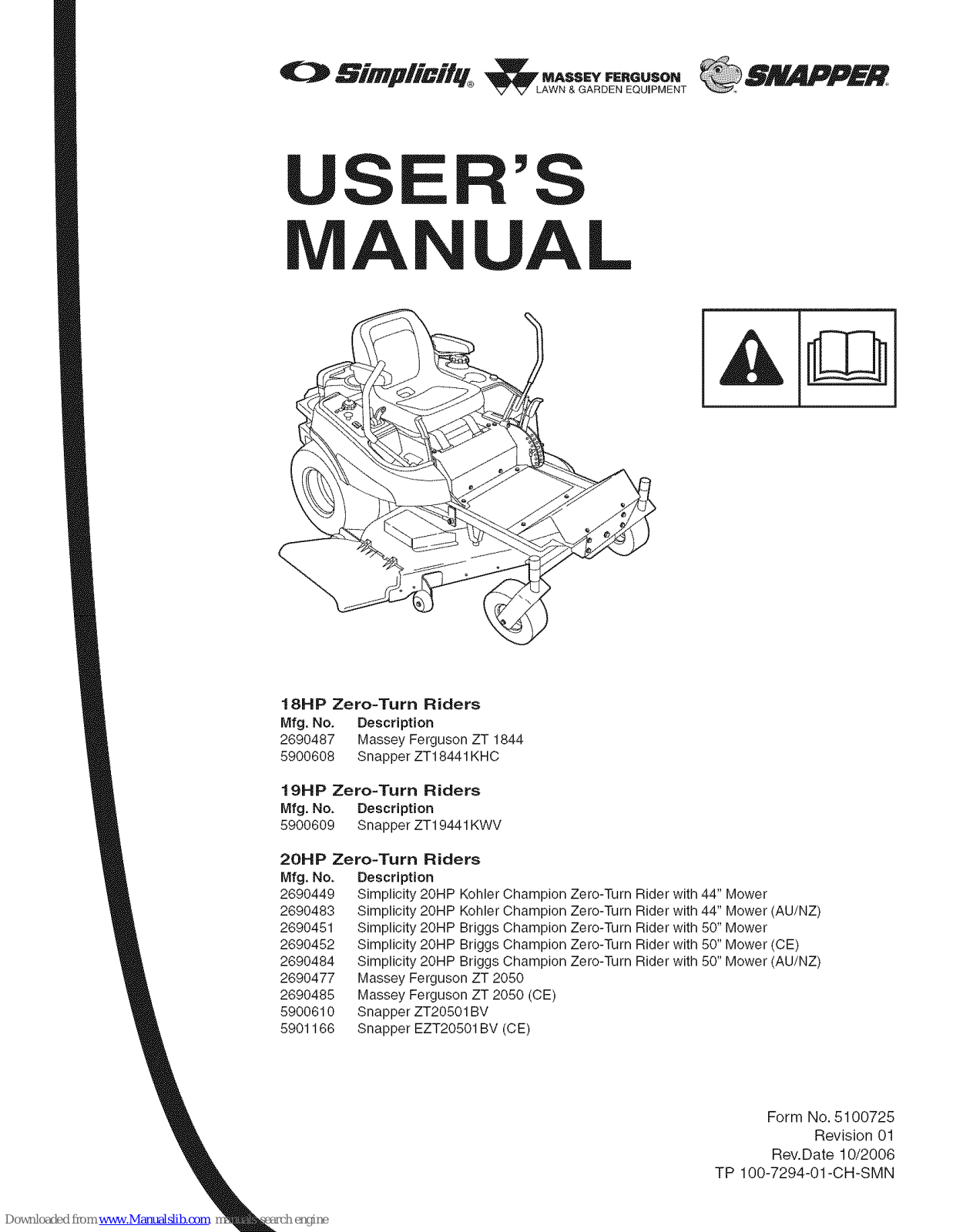 Simplicity 5900608, 2690477, 2690488, 5900610, 5901166 User Manual - ManualMachine.com