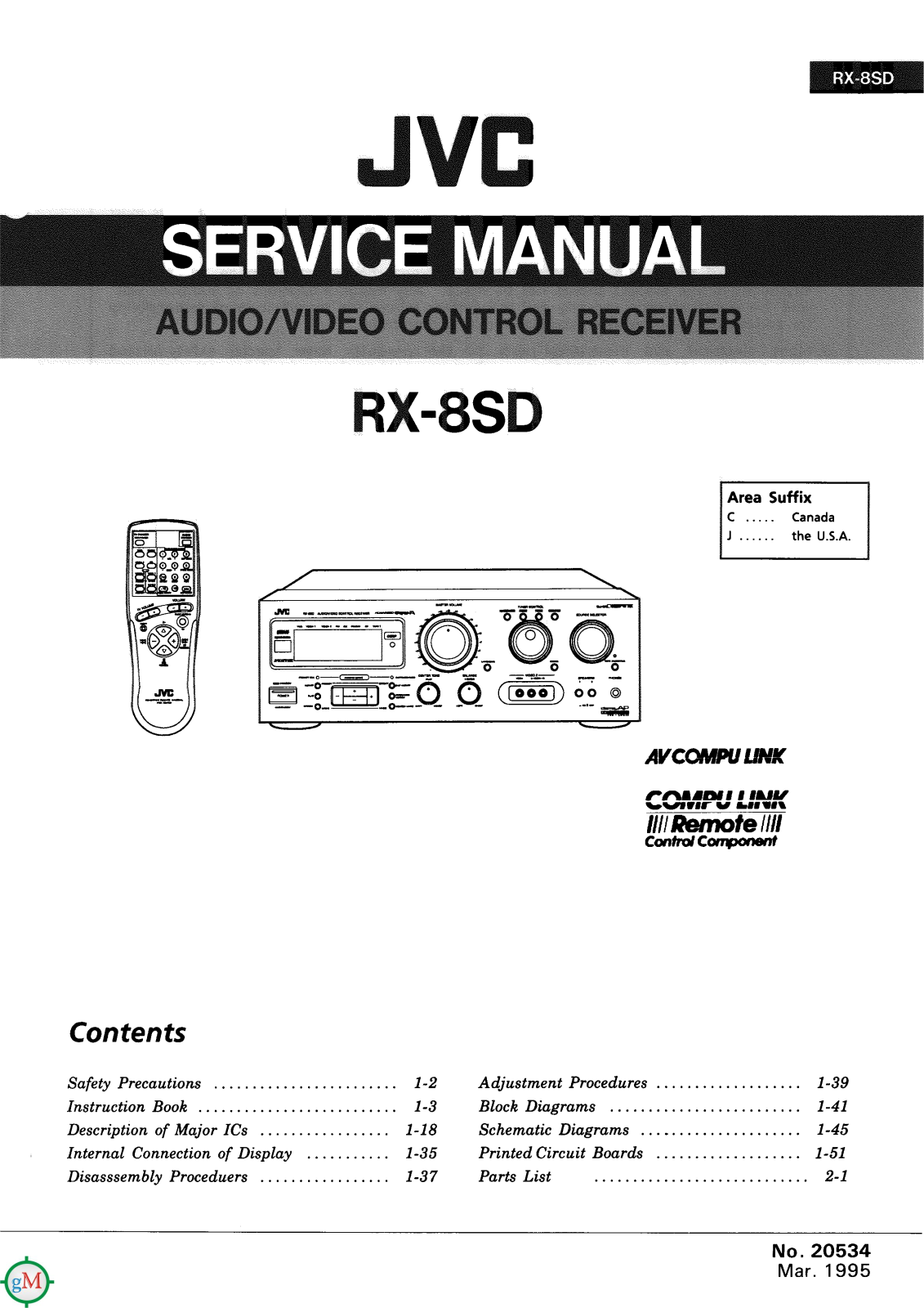 JVC RX-8-SD Service manual
