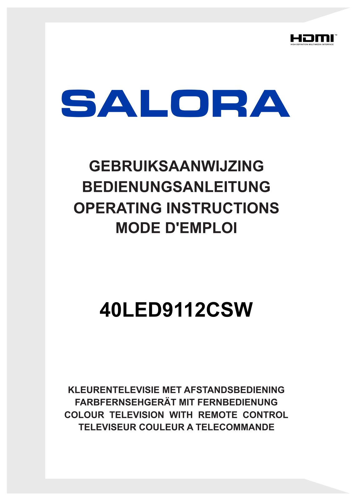 Salora 40LED9112CSW User Manual