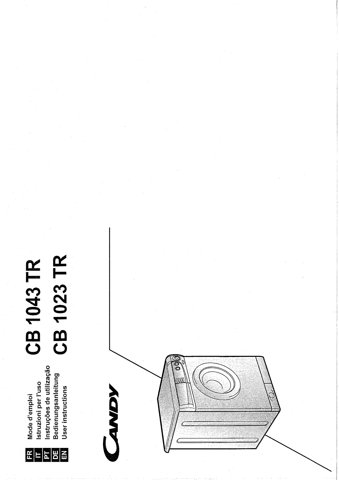 Candy CB1033TRYE, CB1023TRBL, CB1043TRFR User Manual