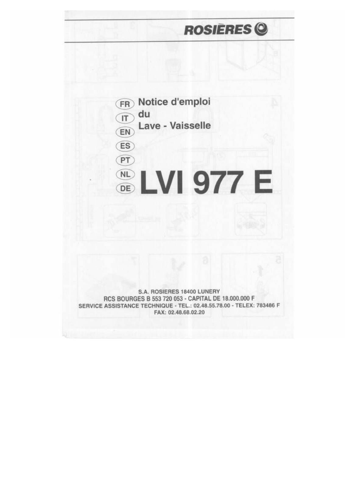 ROSIERES LVI 977 E User Manual