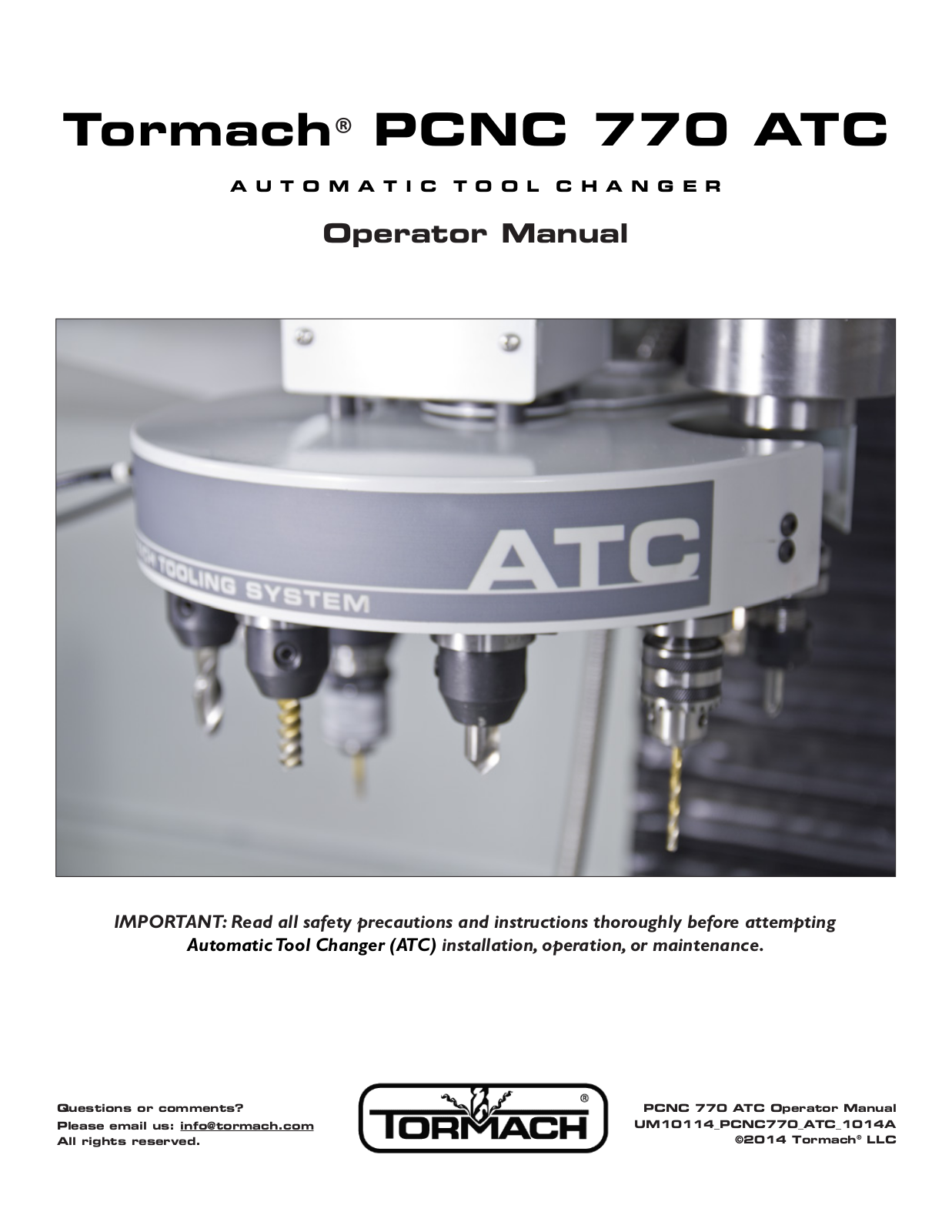 tormach P 770 Operator Manual