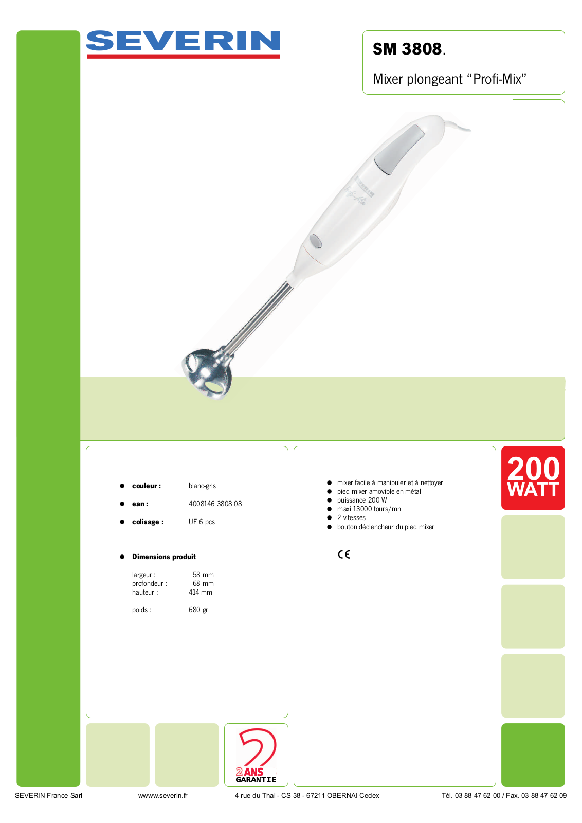 SEVERIN SM 3808 User Manual