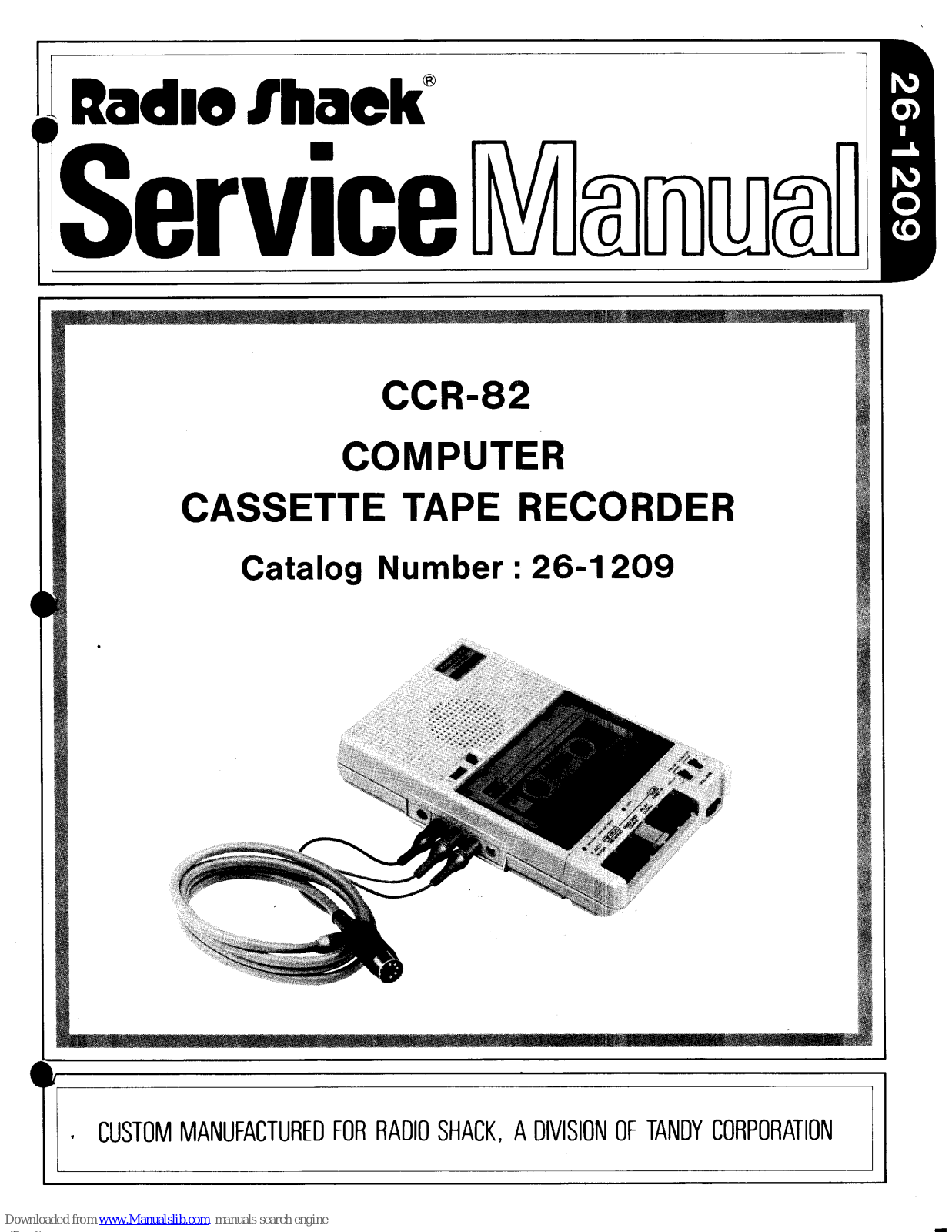 Radio Shack CCR-82 Service Manual