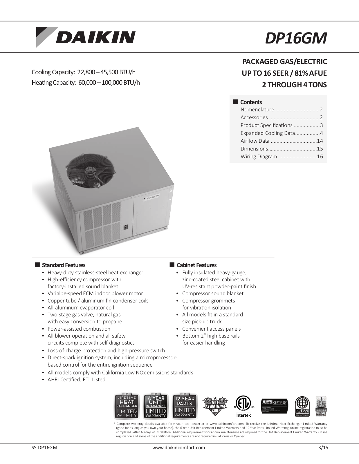 Goodman DP16GM2406041AA User Manual