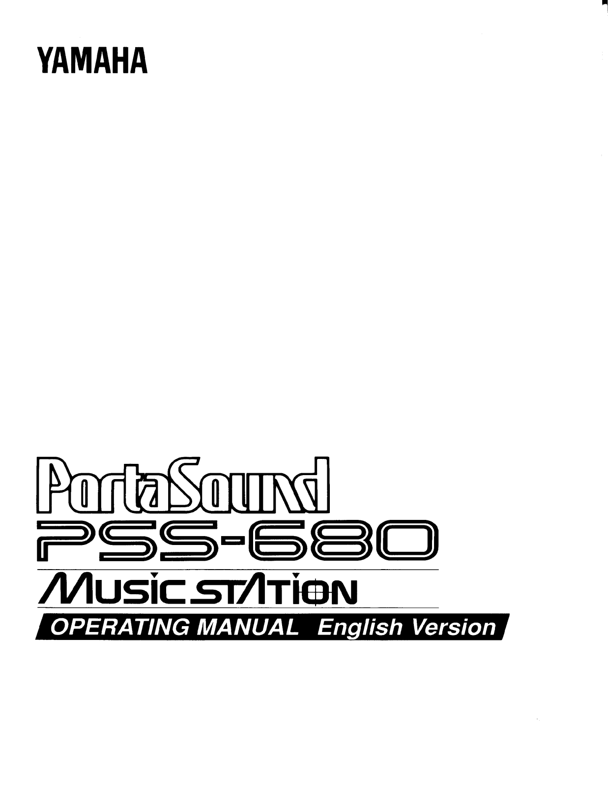 Yamaha Audio PSS-680 User Manual