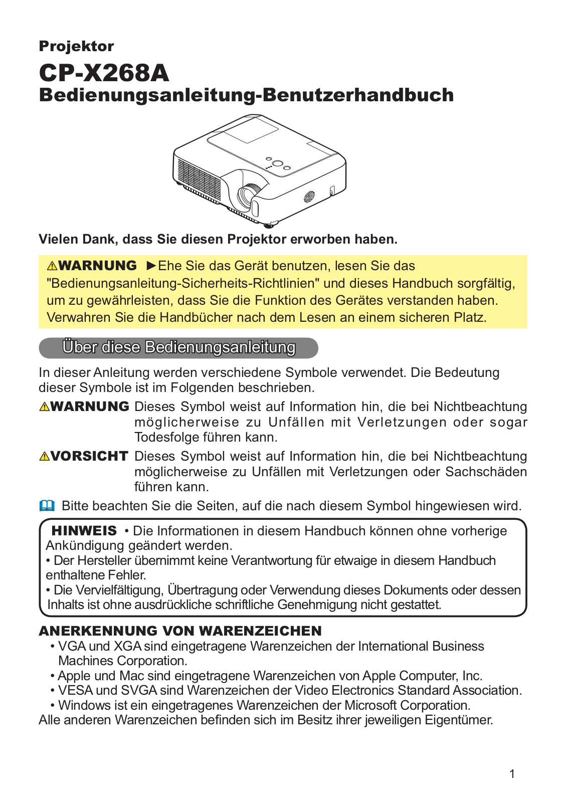 Hitachi CP-X268AWF User Manual