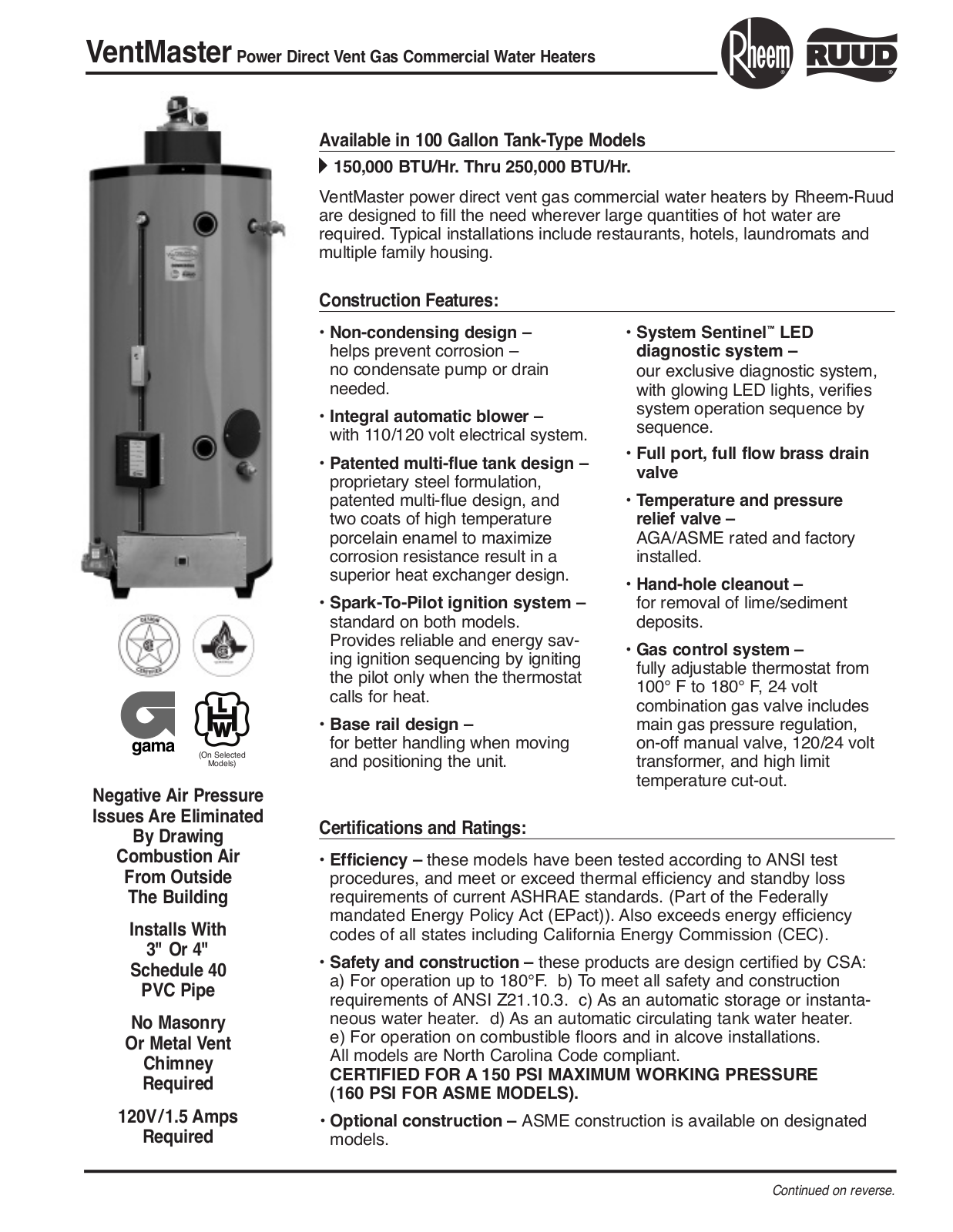 Rudd GP100-200 User Manual