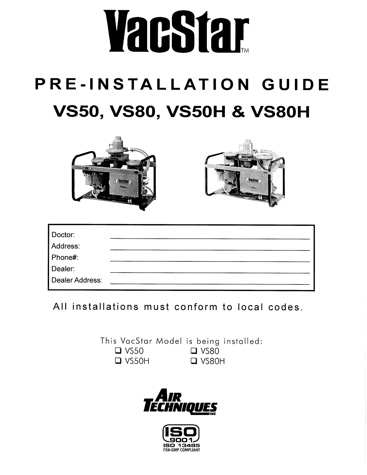 Air VS50, VS80, VS50H, VS80H User manual - ManualMachine.com